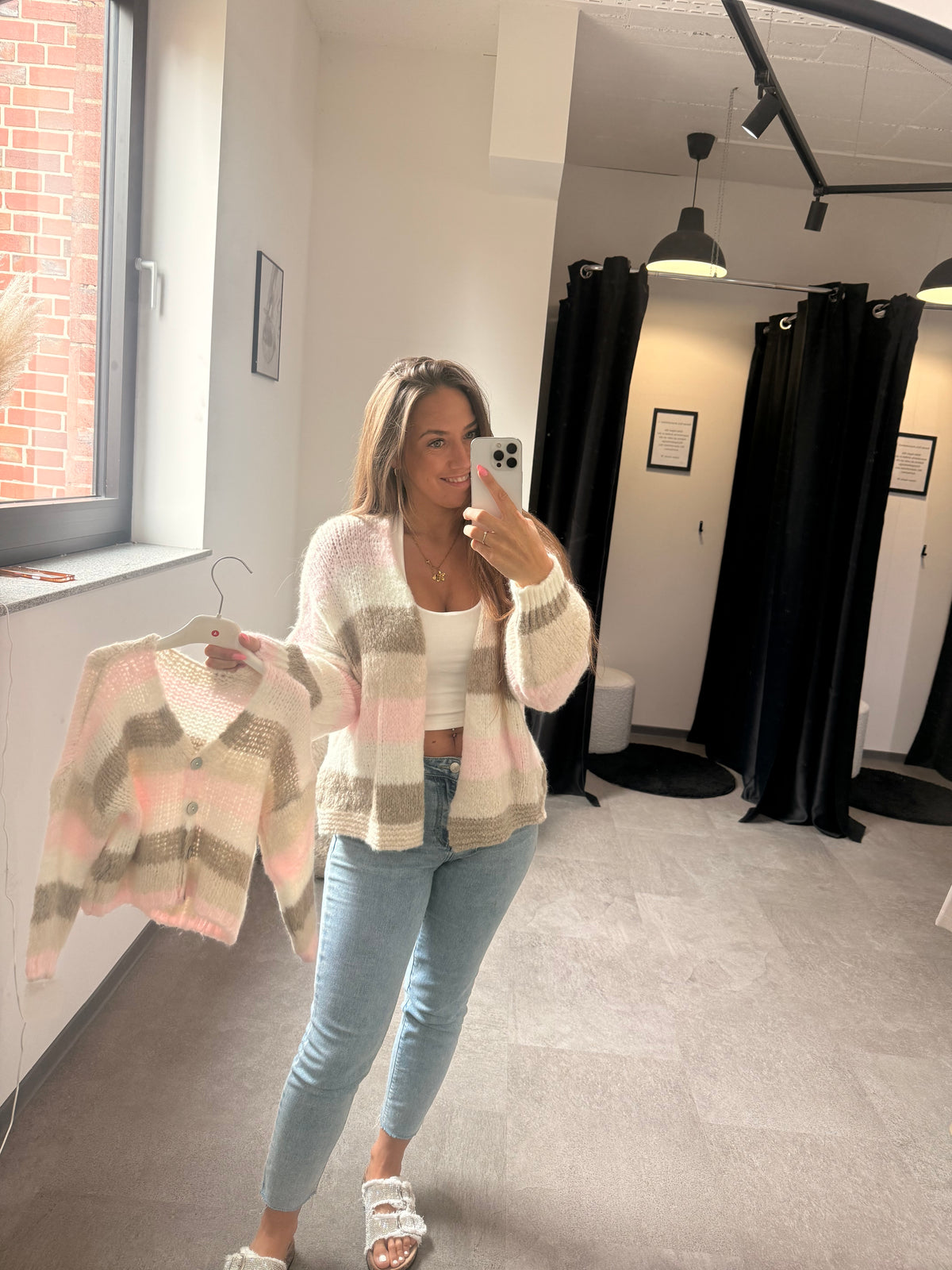 STRICKJACKE -4499- BEIGE - Sarahs Modeboutique