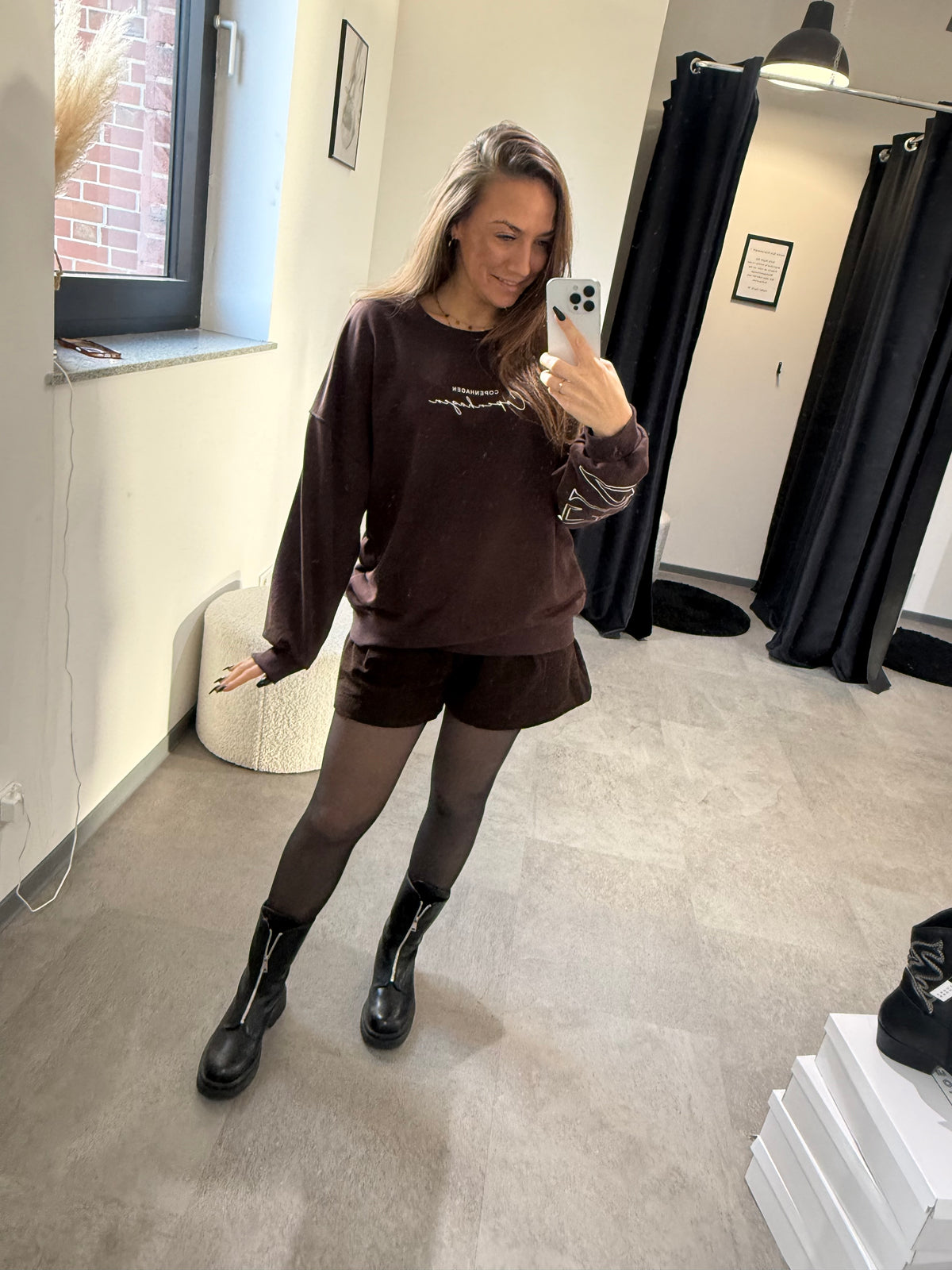 PULLOVER COPENHAGEN -9003- BRAUN - Sarahs Modeboutique