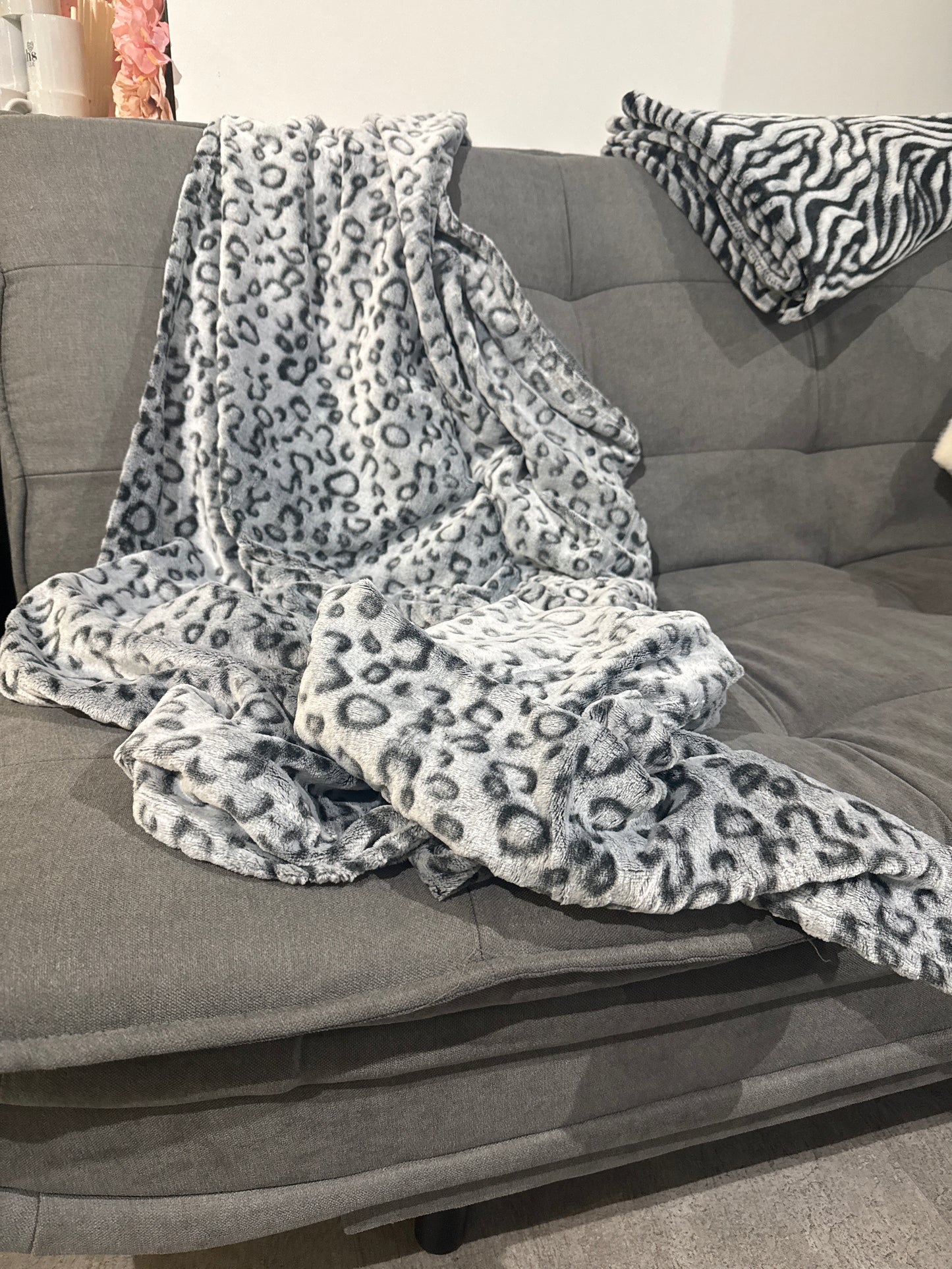 Kuscheldecke mini -Leo- Grau