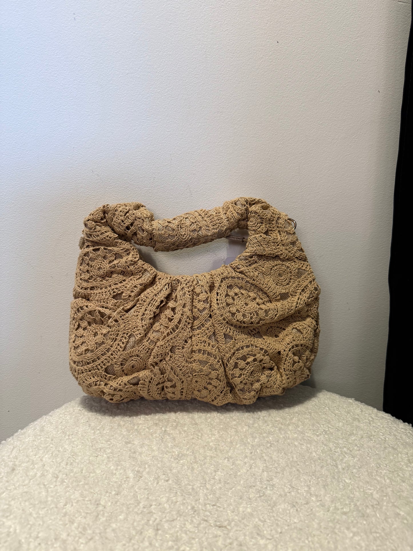 Lochstricktasche -1199- braun - Sarahs Modeboutique