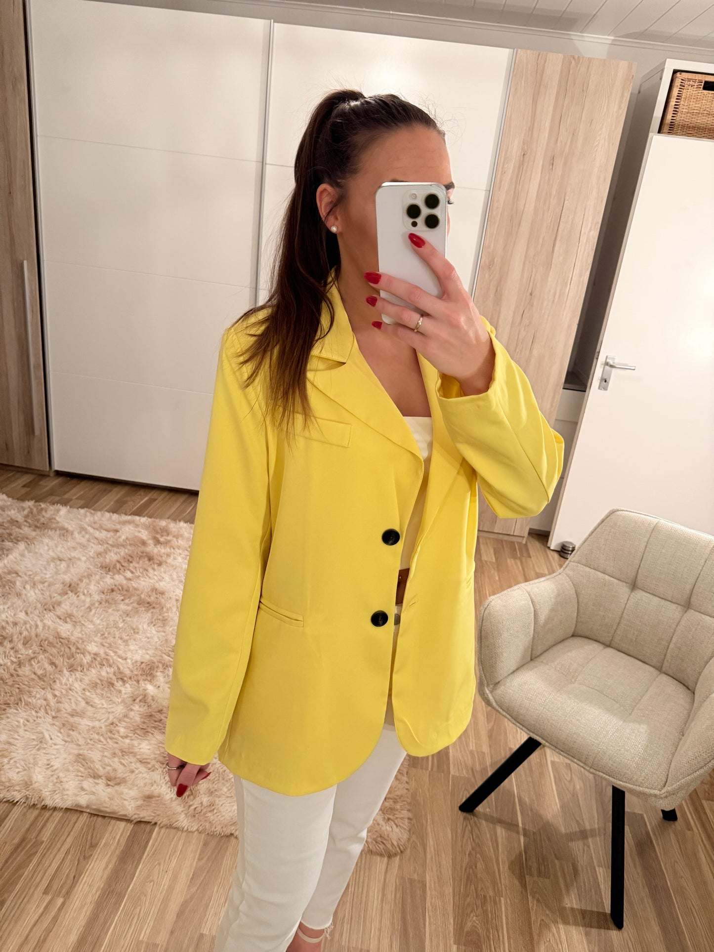 Blazer gelb overzise -1991- - Sarahs Modeboutique