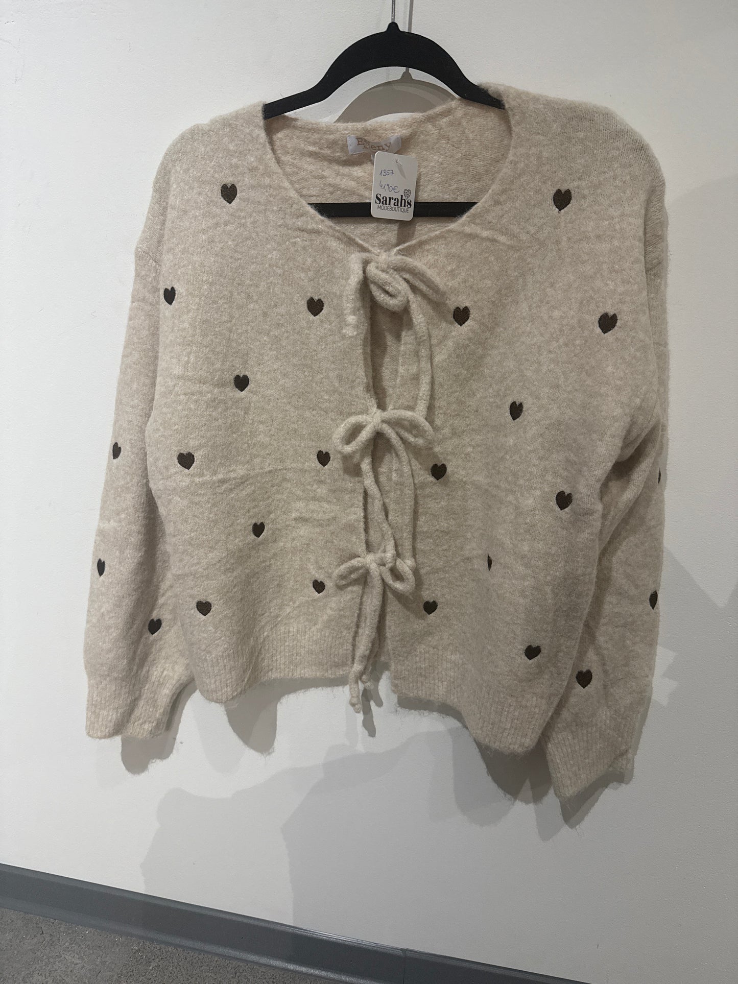 Strickjacke -1357- Herzen