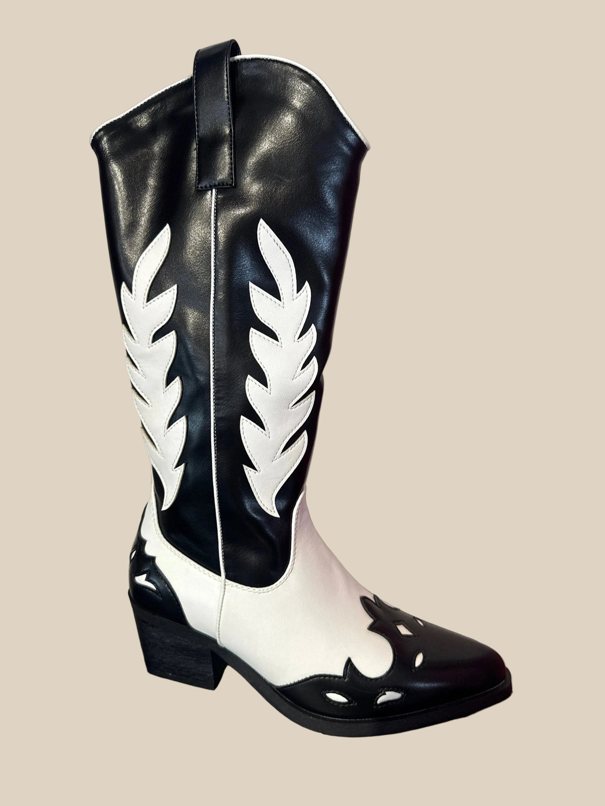 BOOTS SCHWARZ/WEISS - Sarahs Modeboutique