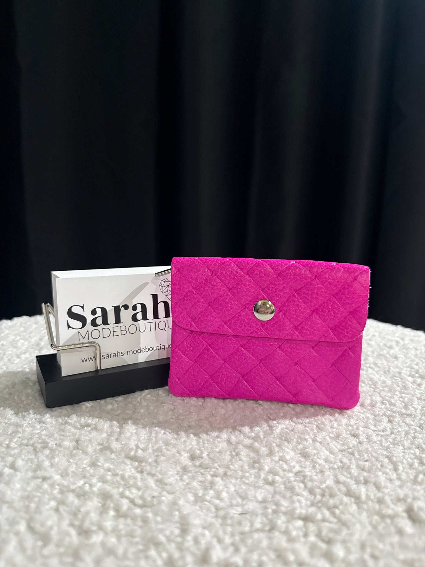 Portmonee grellpink gemustert - Sarahs Modeboutique