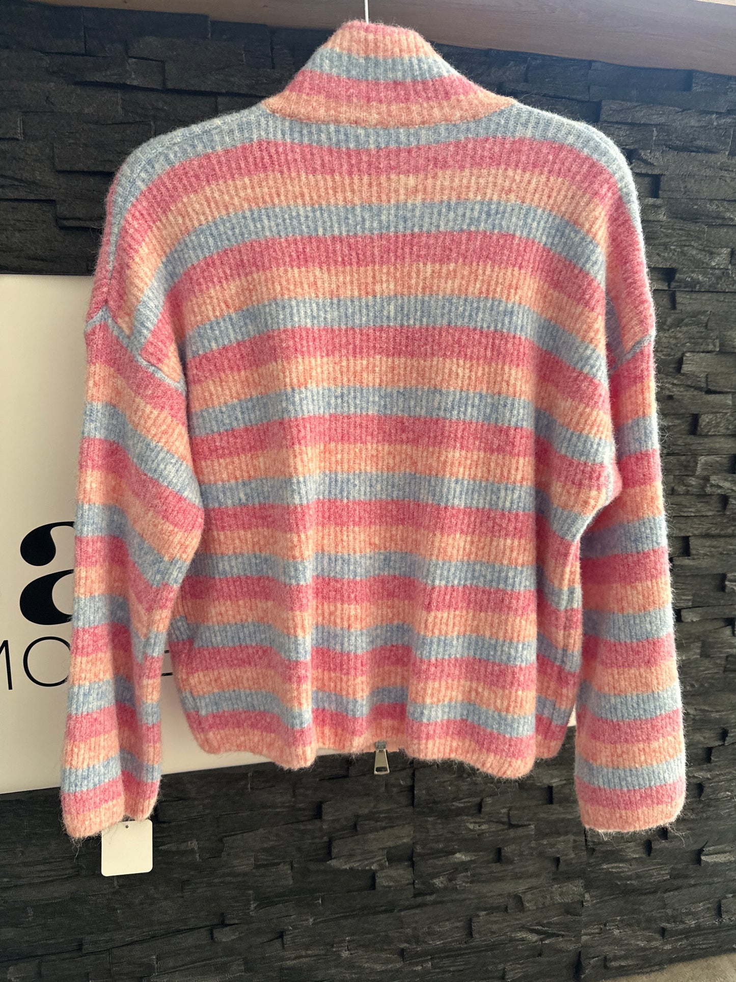 ZIP PULLOVER -3555- PINK - Sarahs Modeboutique