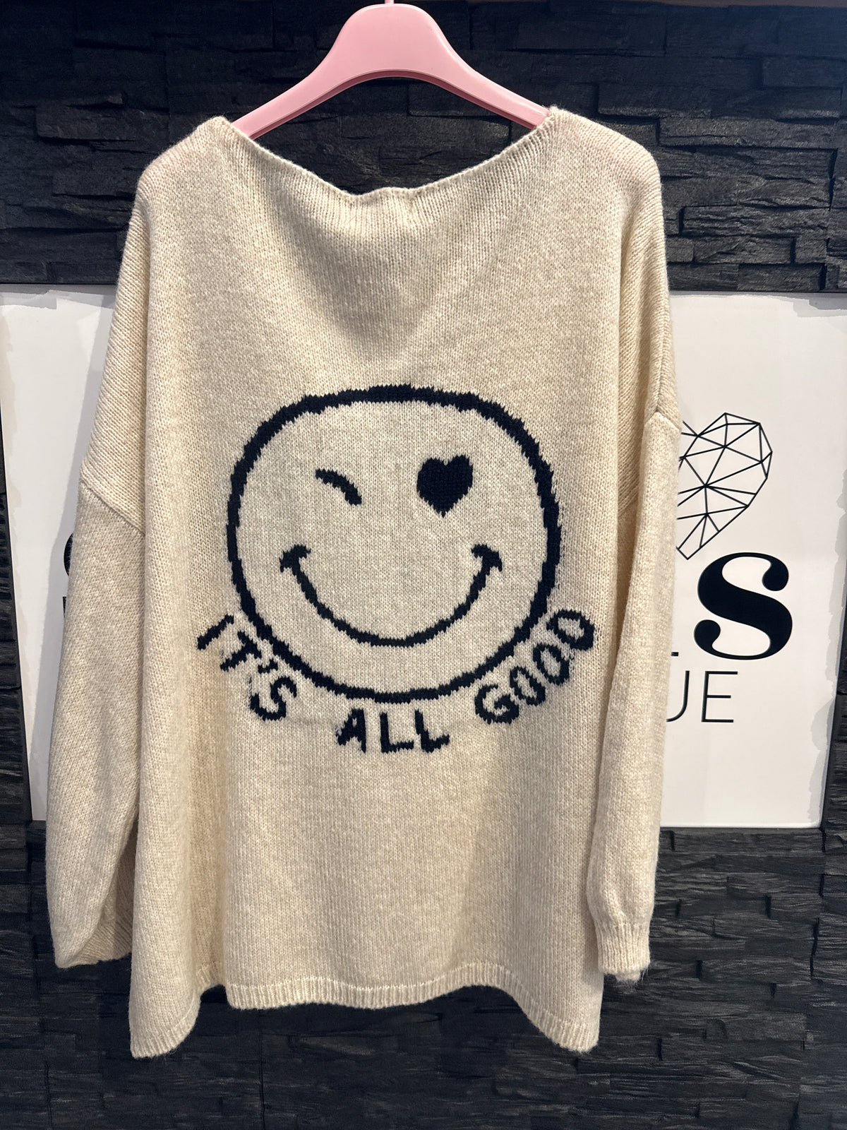 OVERZISE PULLOVER -7899- CREME