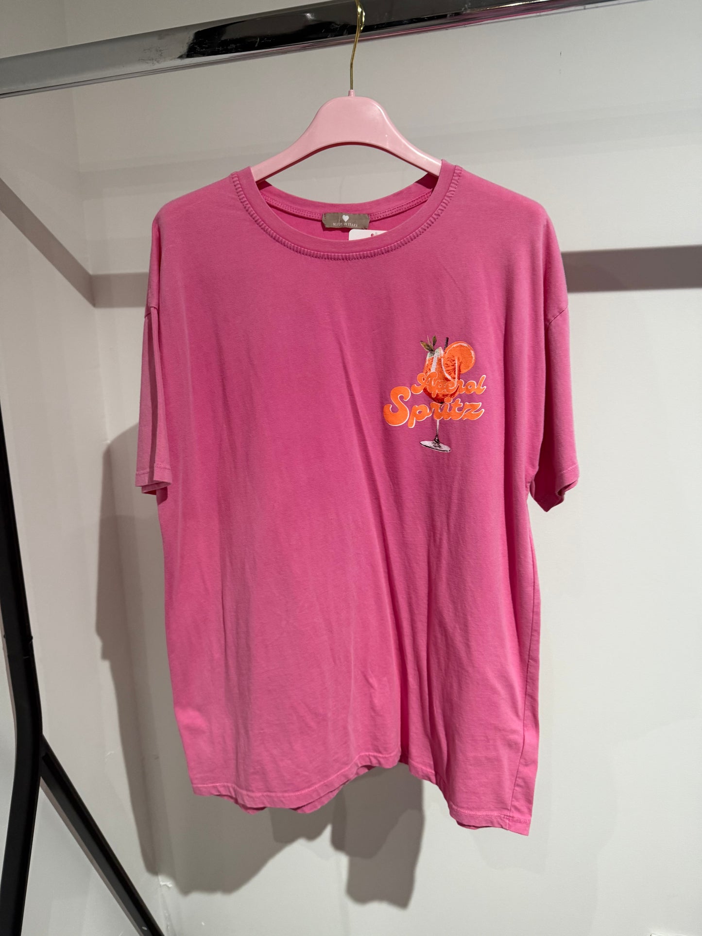 T-SHIRT APEROL -3341- PINK - Sarahs Modeboutique
