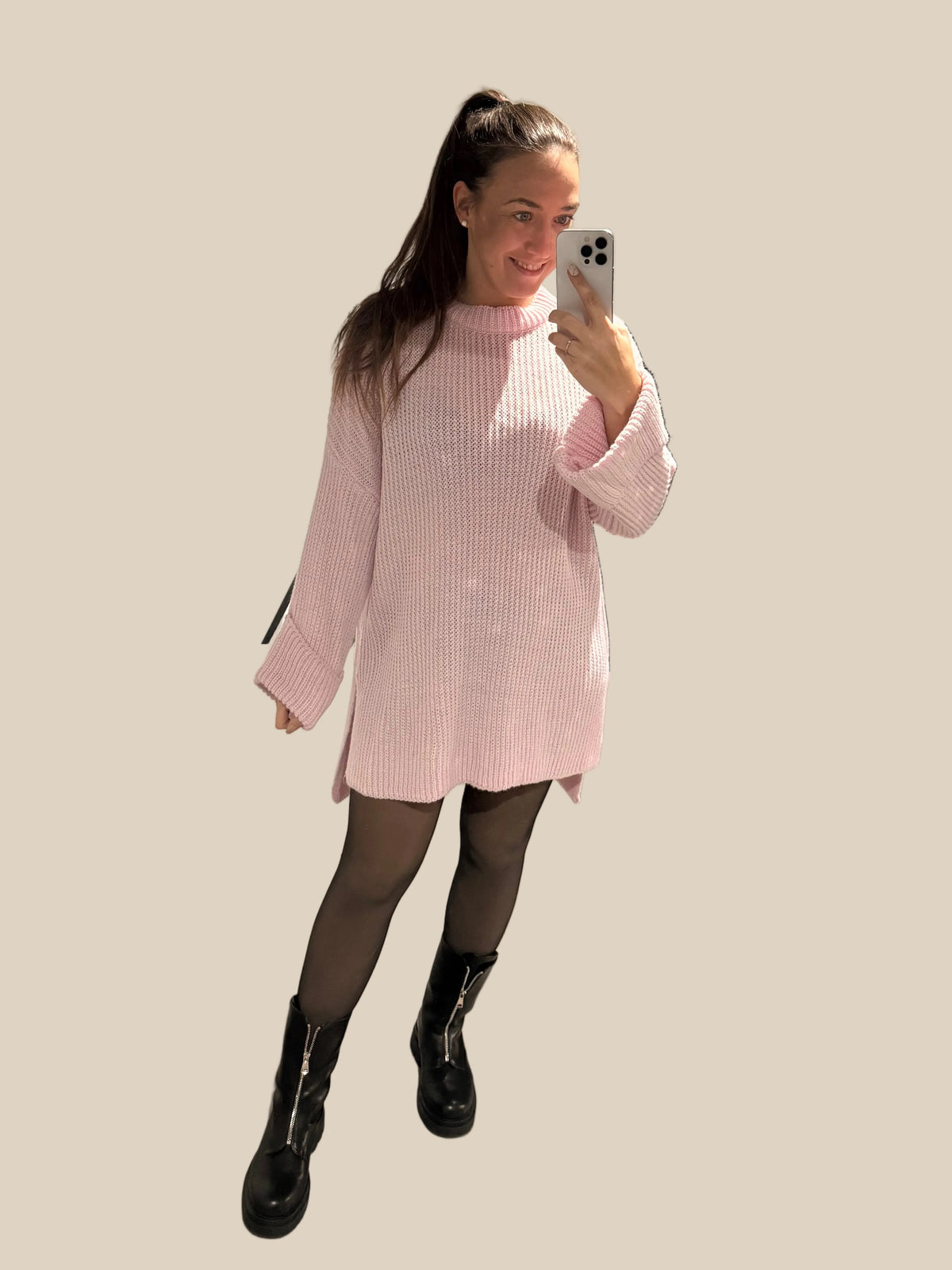Schlitzpulli-1596- rosa - Sarahs Modeboutique