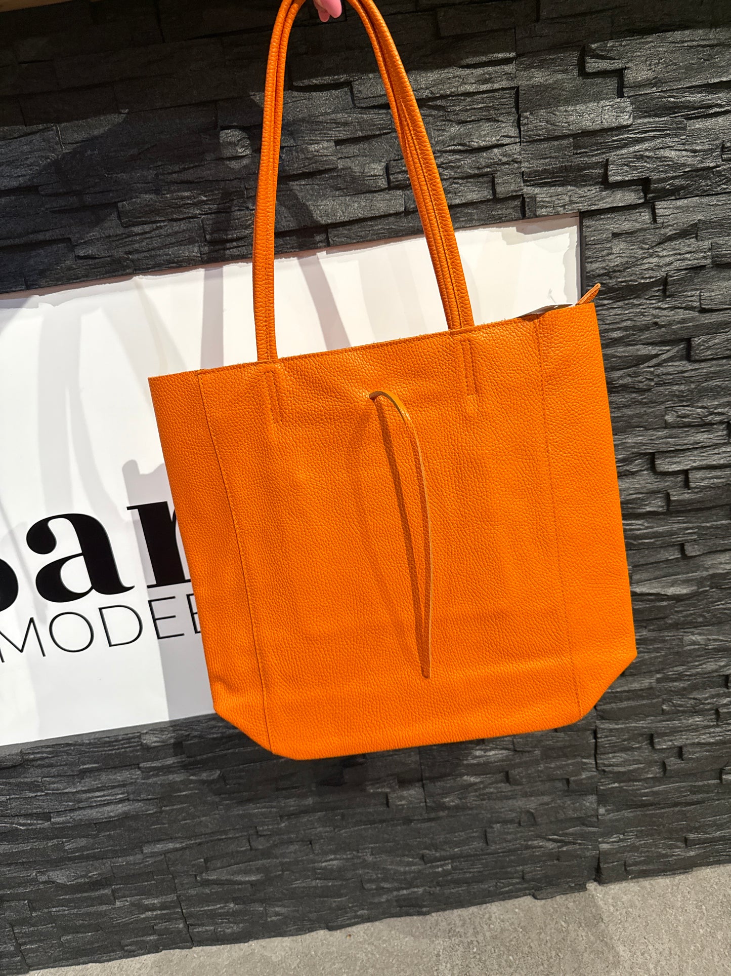 SHOPPER MIT REISSVERSCHLUSS -1333- ORANGE
