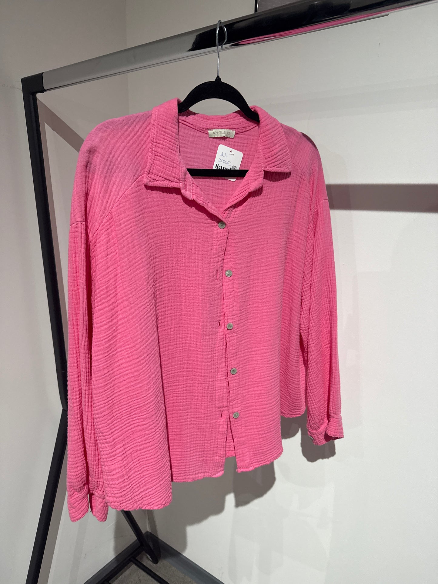 Musselinbluse rosa/pink -263- - Sarahs Modeboutique