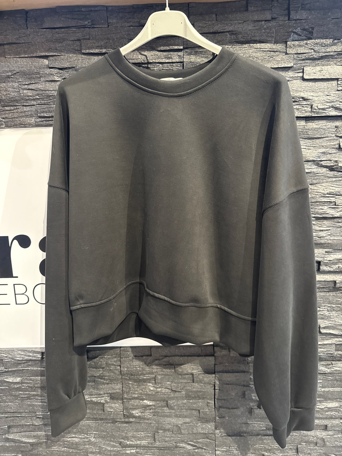 SWEATER UNIFARBE -3340- SCHWARZ - Sarahs Modeboutique