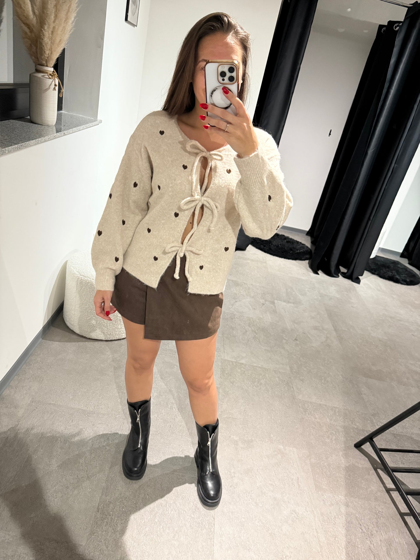 Strickjacke -1357- Herzen