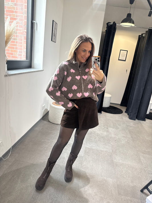 STRICKJACKE -4479- TAUPE - Sarahs Modeboutique