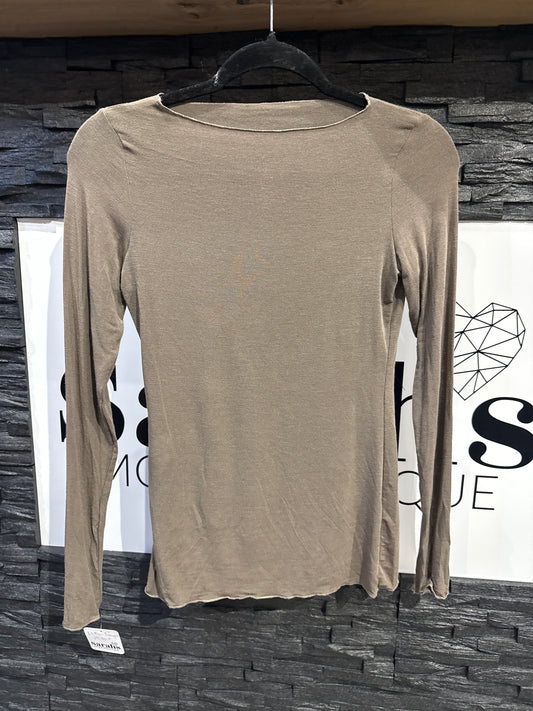 BASIC SHIRT -6782- TAUPE