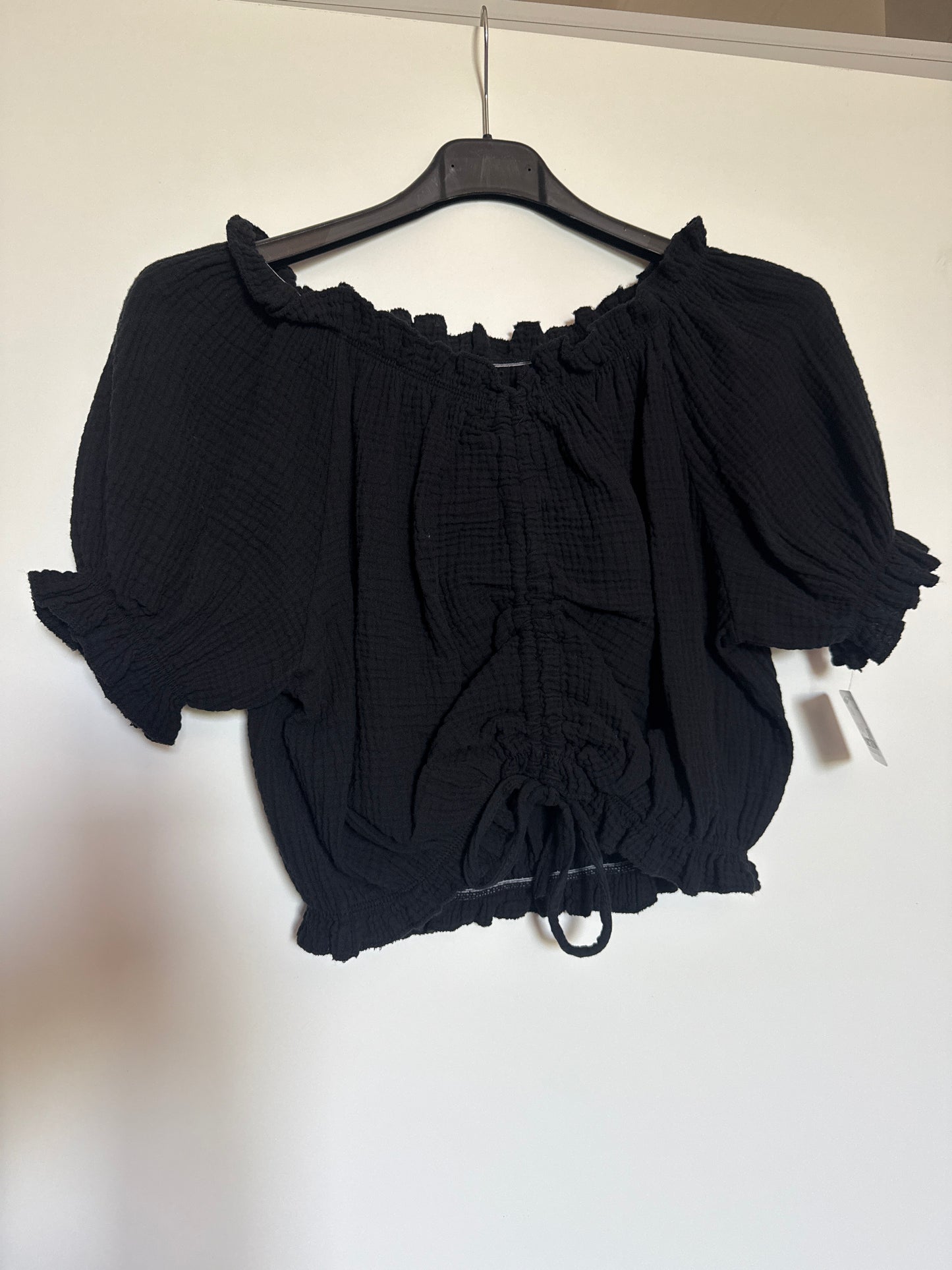 MUSSELINBLUSE -3338- SCHWARZ