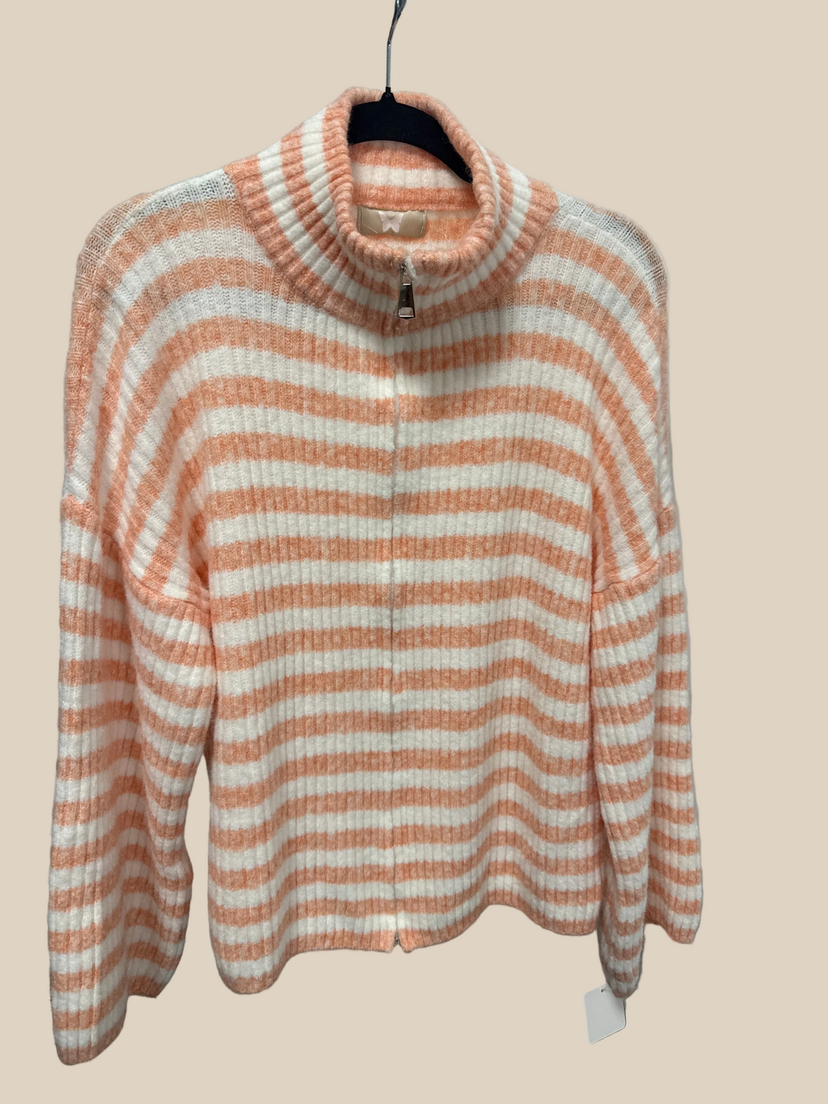 ZIPPER JACKE GESTREIFT -9010- ORANGE