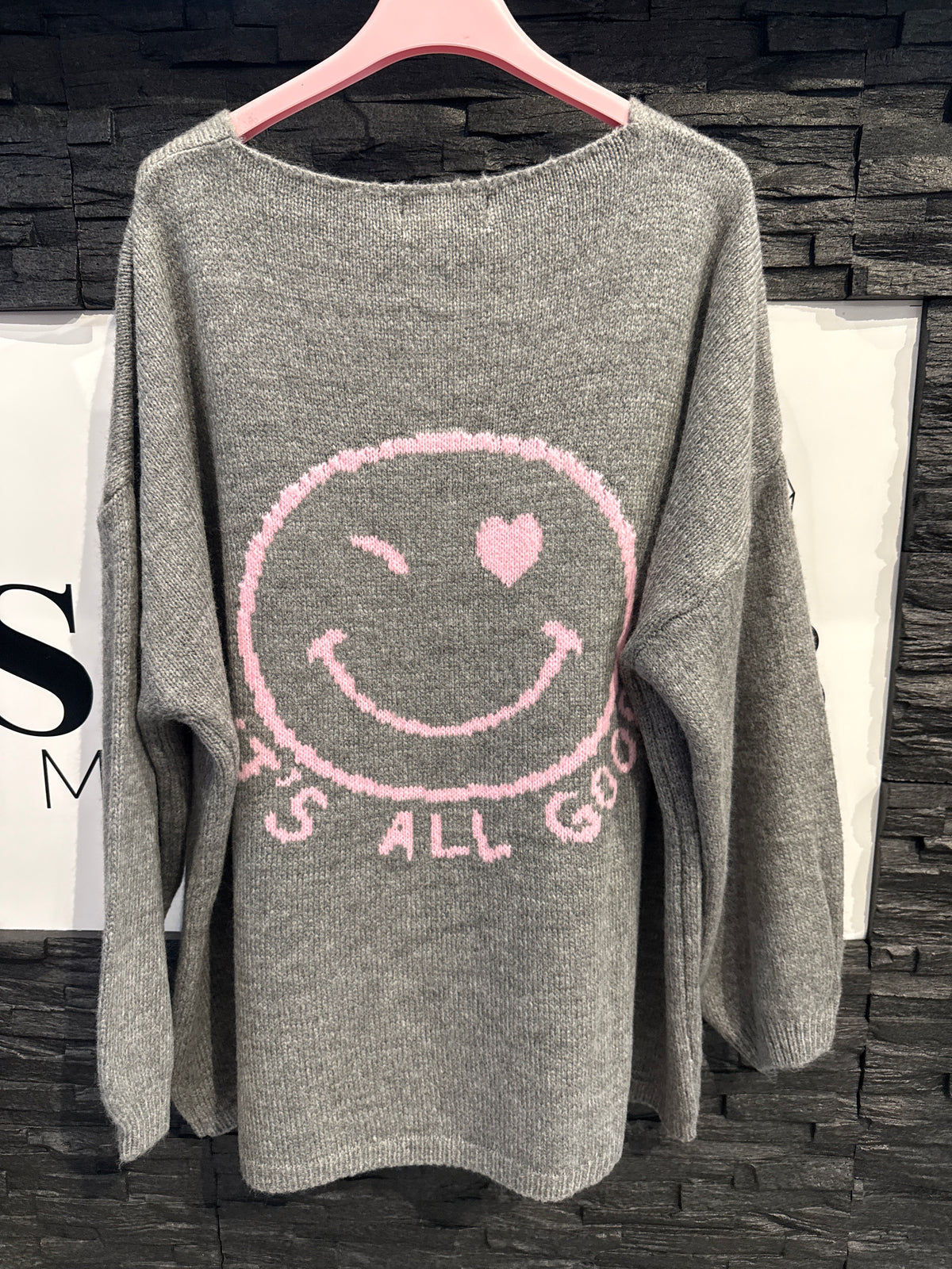 OVERZISE PULLOVER -7899- GRAU