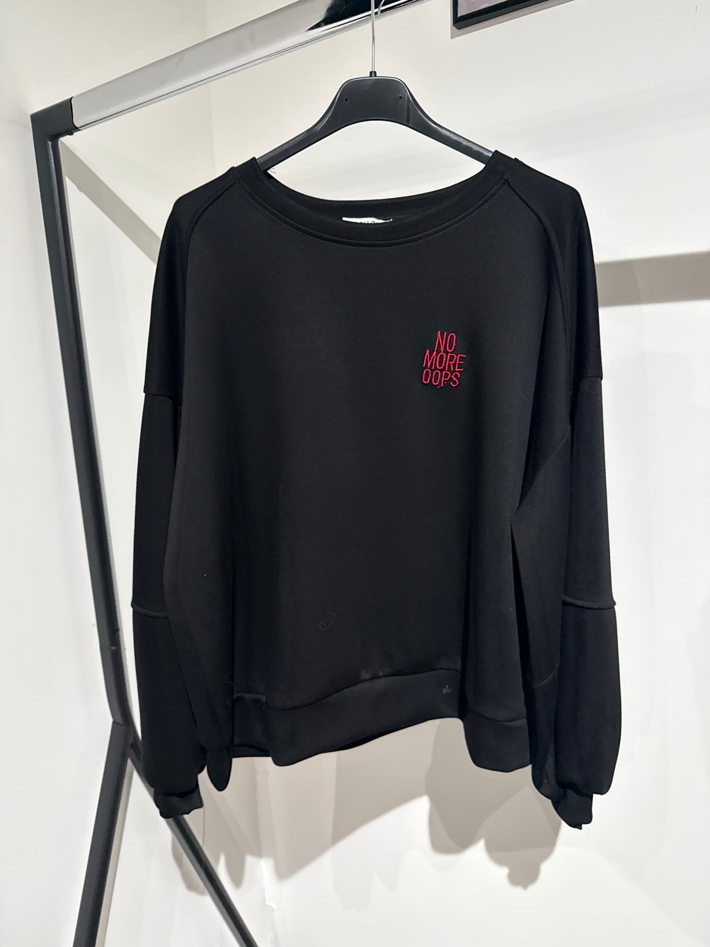 Pullover „No more oops“ -3355- schwarz