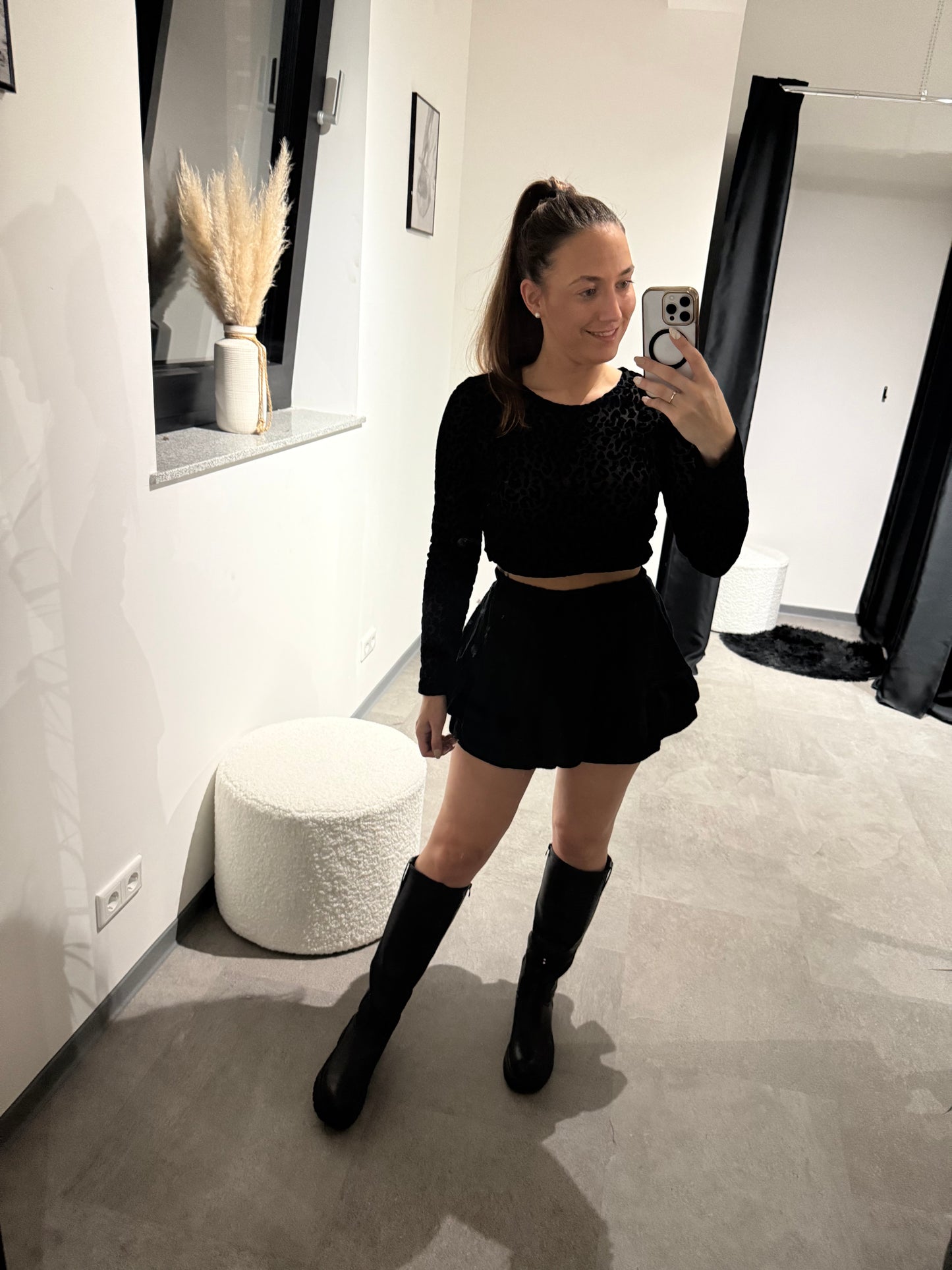 Hosenrock Musselin -4433- schwarz - Sarahs Modeboutique