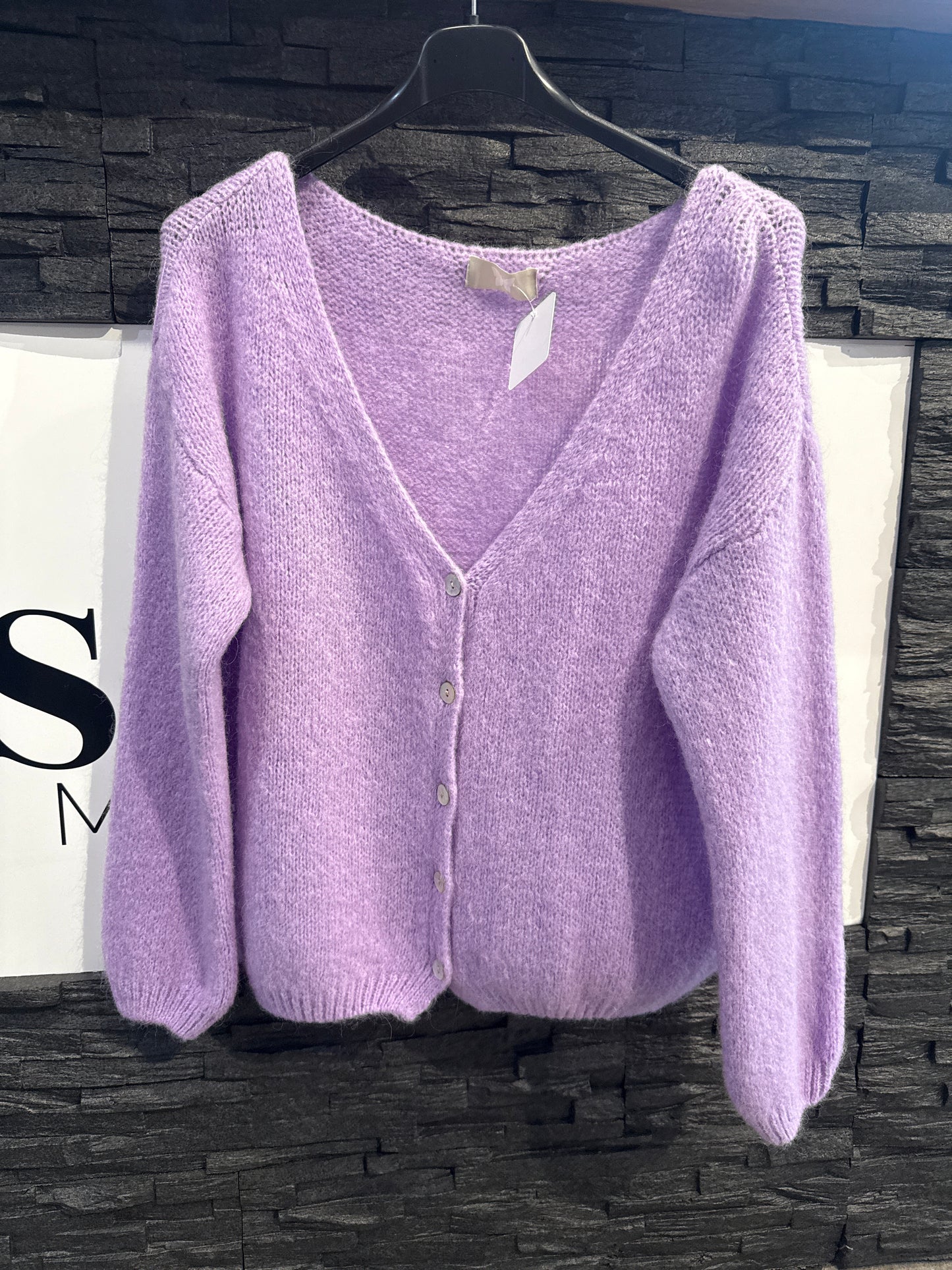STRICKJACKE -6658- FLIEDER
