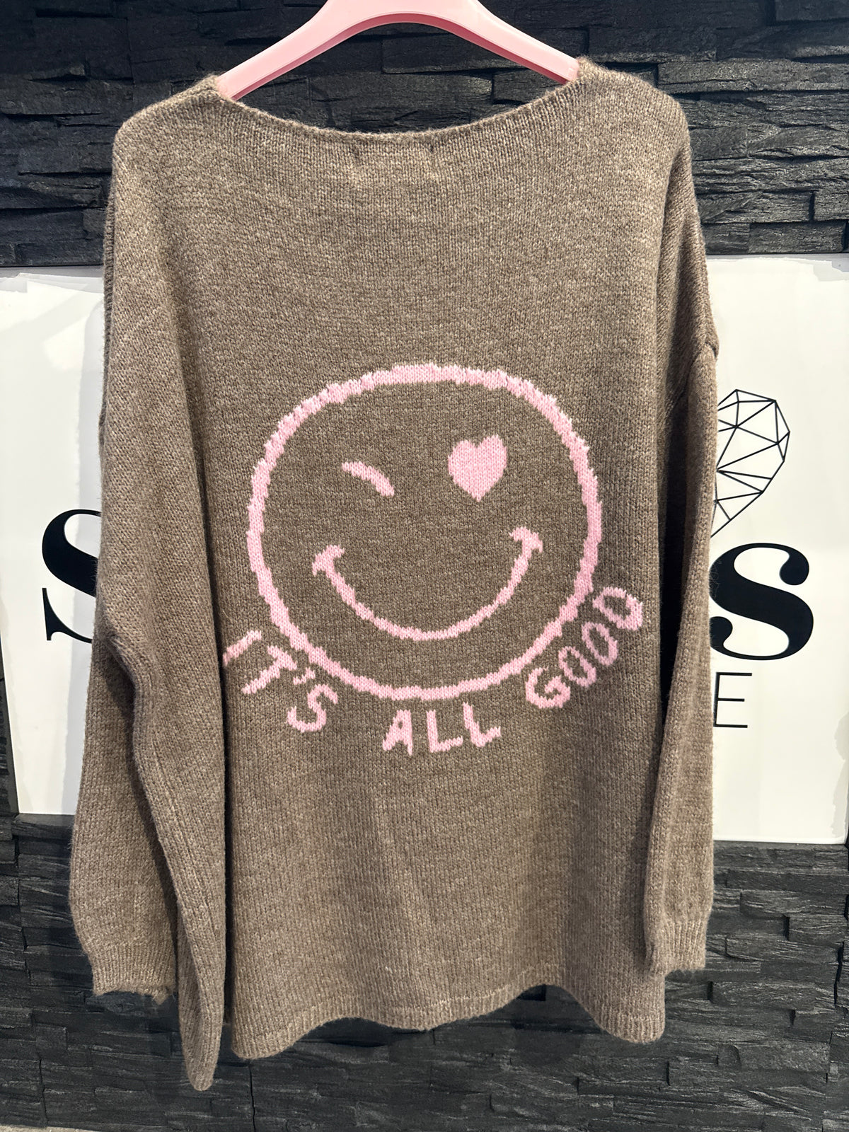 OVERZISE PULLOVER -7899- TAUPE