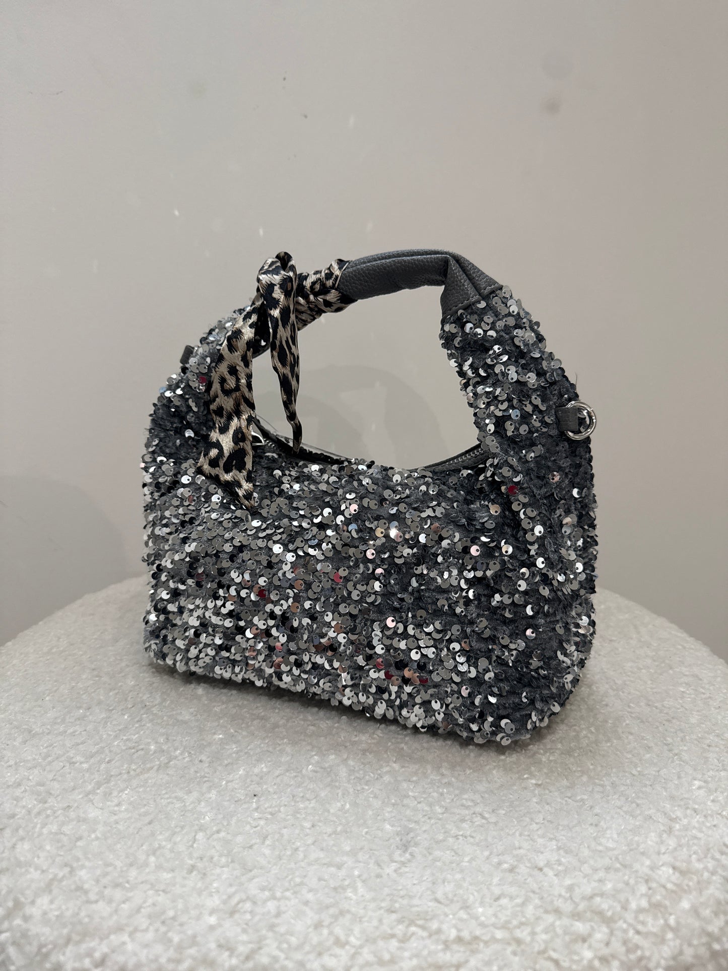 Tasche ‚Glitzer‘ -7548- grau