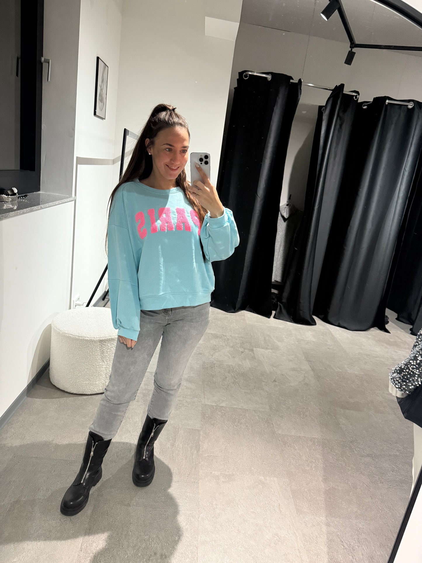 Pullover Paris -8815- Hellblau - Sarahs Modeboutique