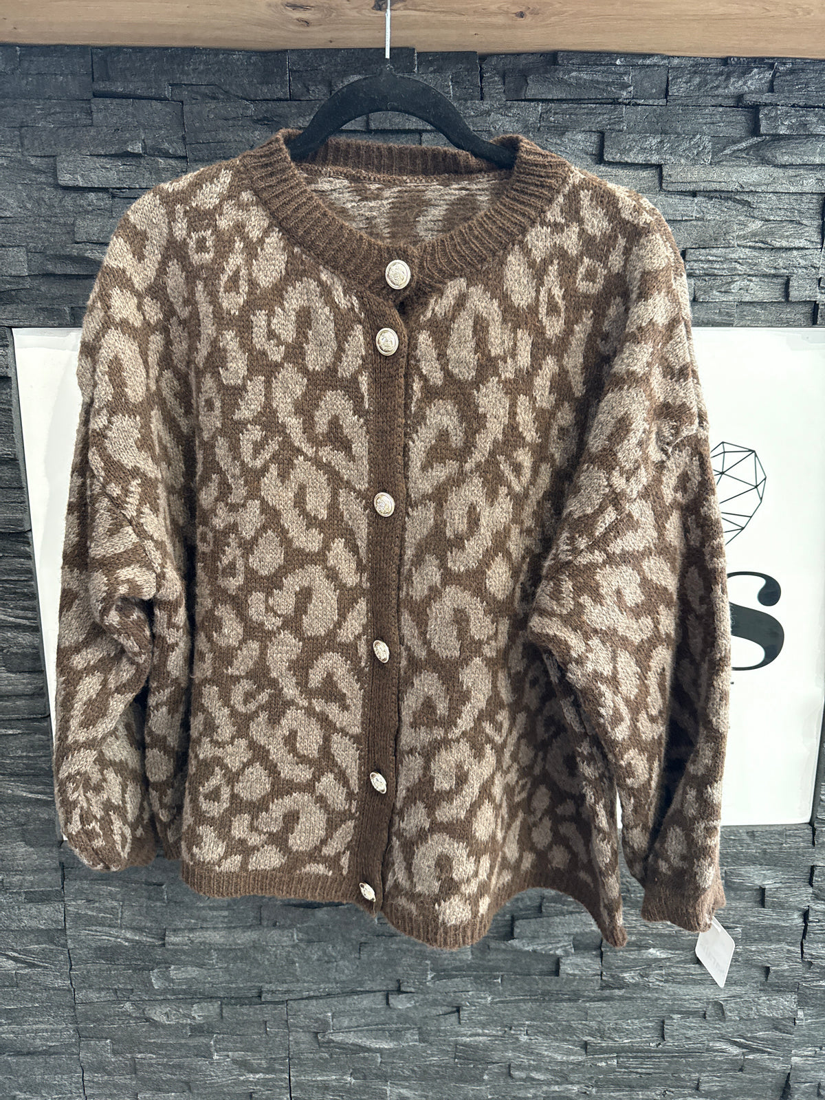 STRICKCARDIGAN LEO -2489- BRAUN