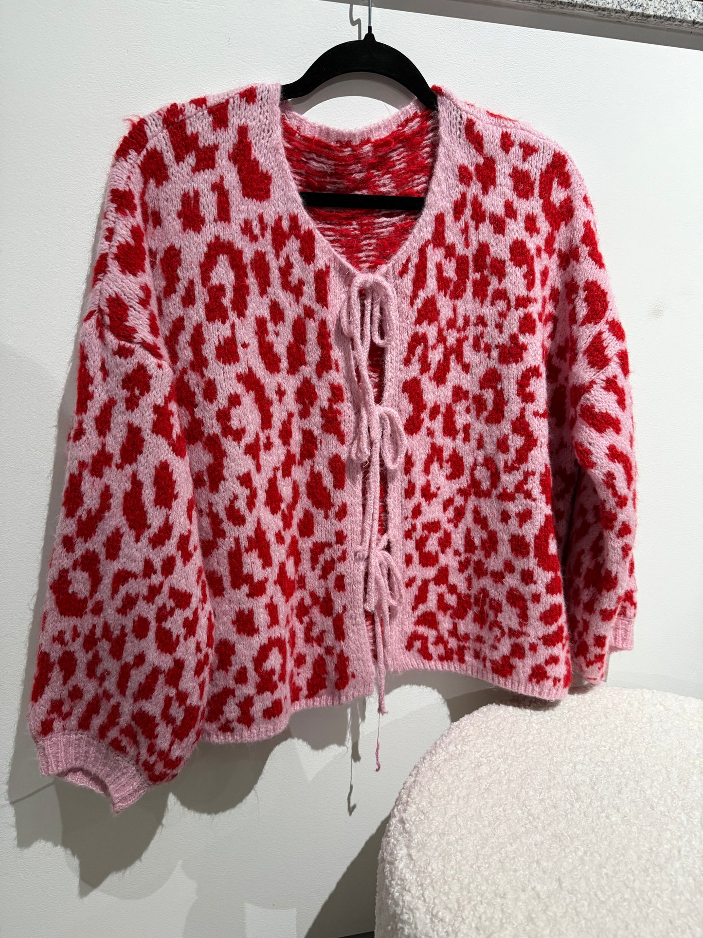 Leo Cardigan -7363- rot/rosa