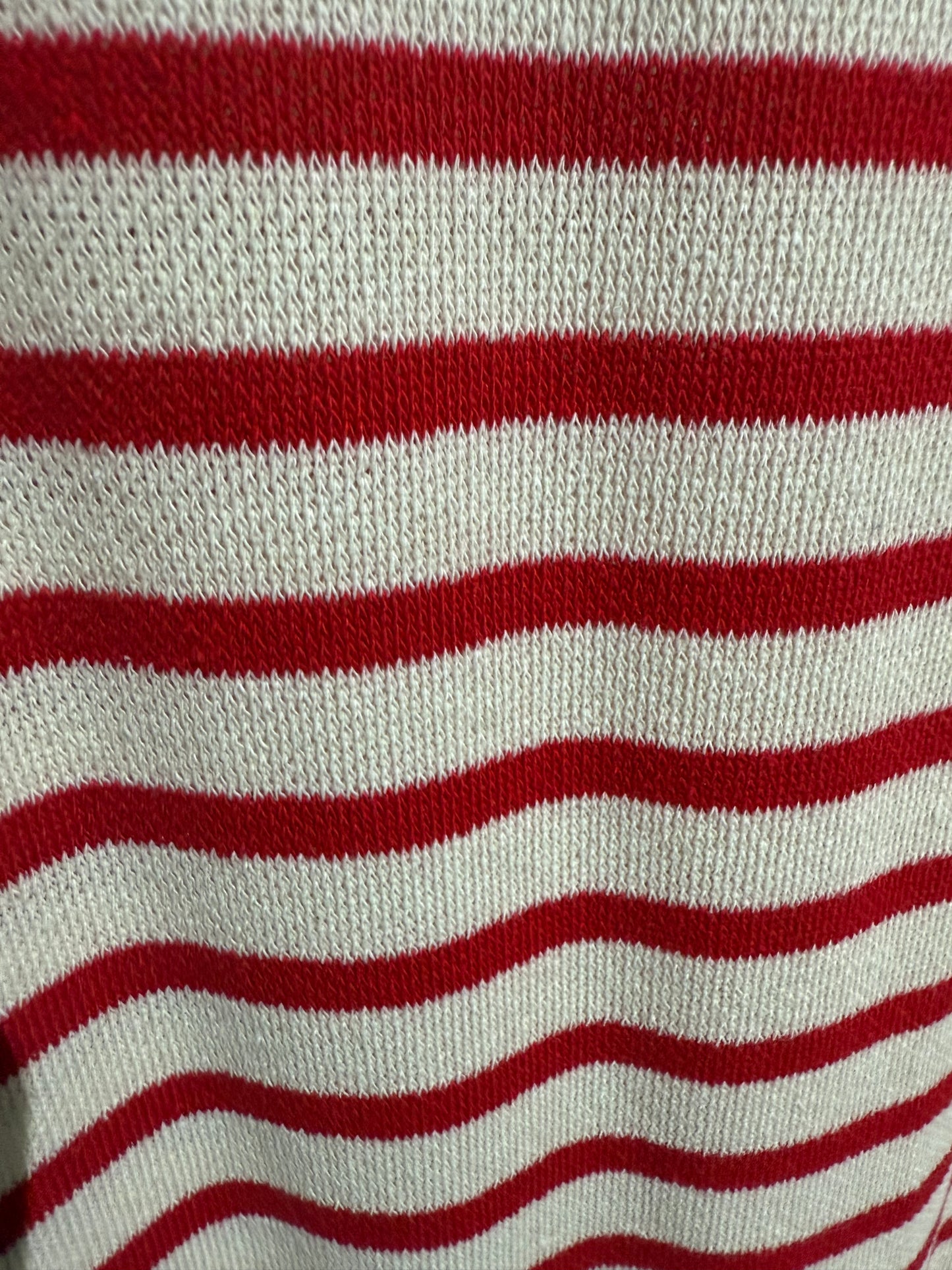 STRICKKLEID GESTREIFT -1473- ROT - Sarahs Modeboutique