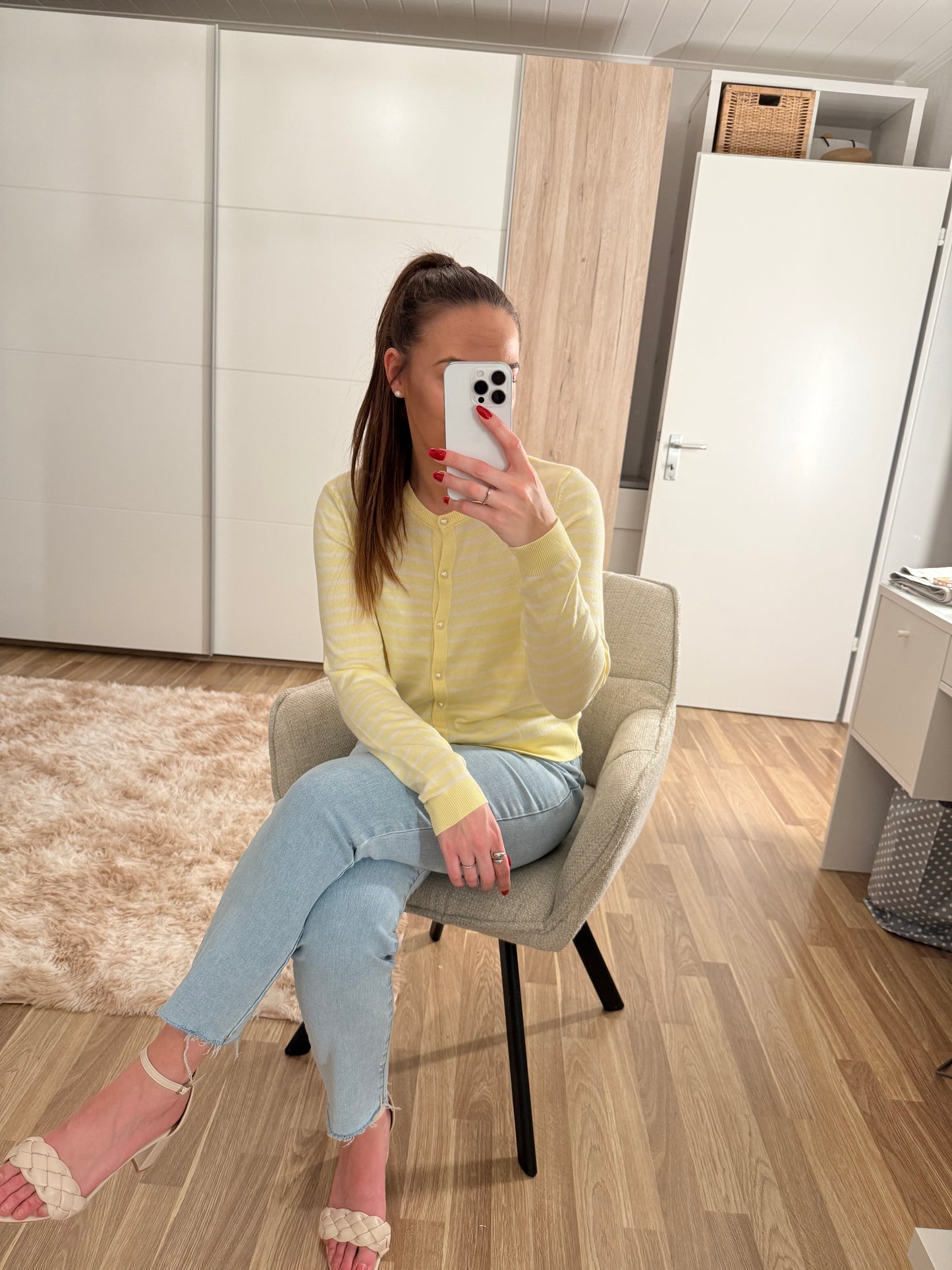 Strickjacke gelb -1996- - Sarahs Modeboutique