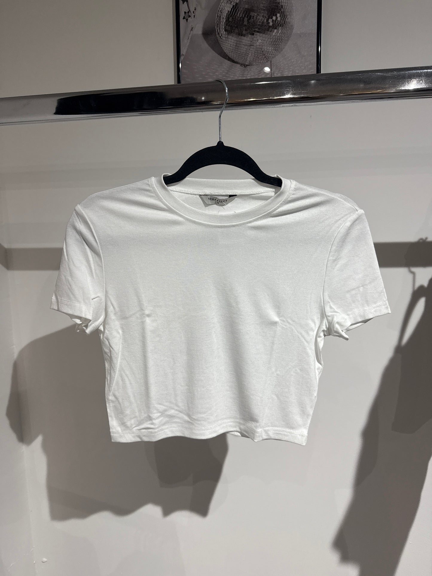 Crop Top -1872- weiß - Sarahs Modeboutique