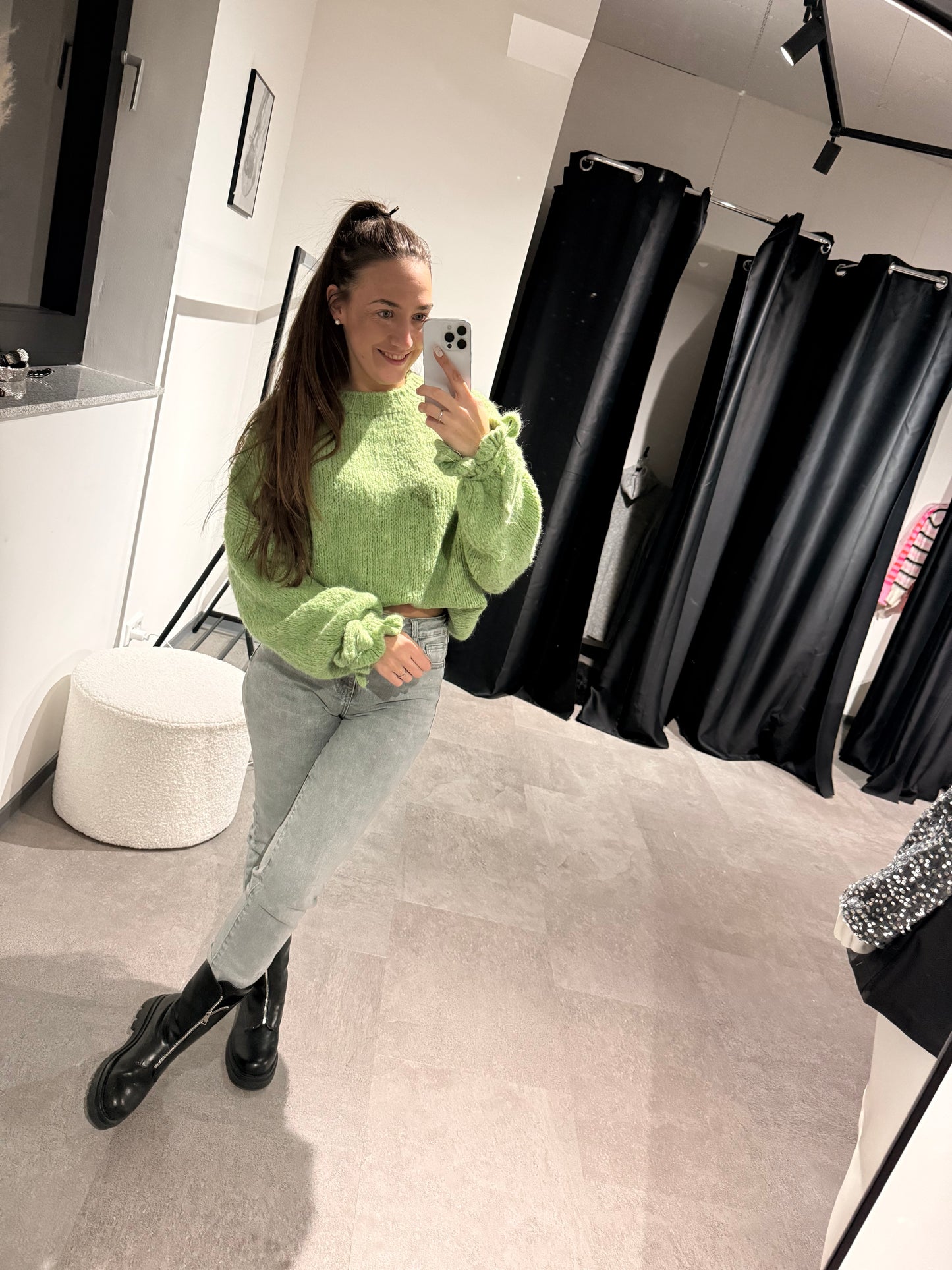 Pullover -8810- grün - Sarahs Modeboutique