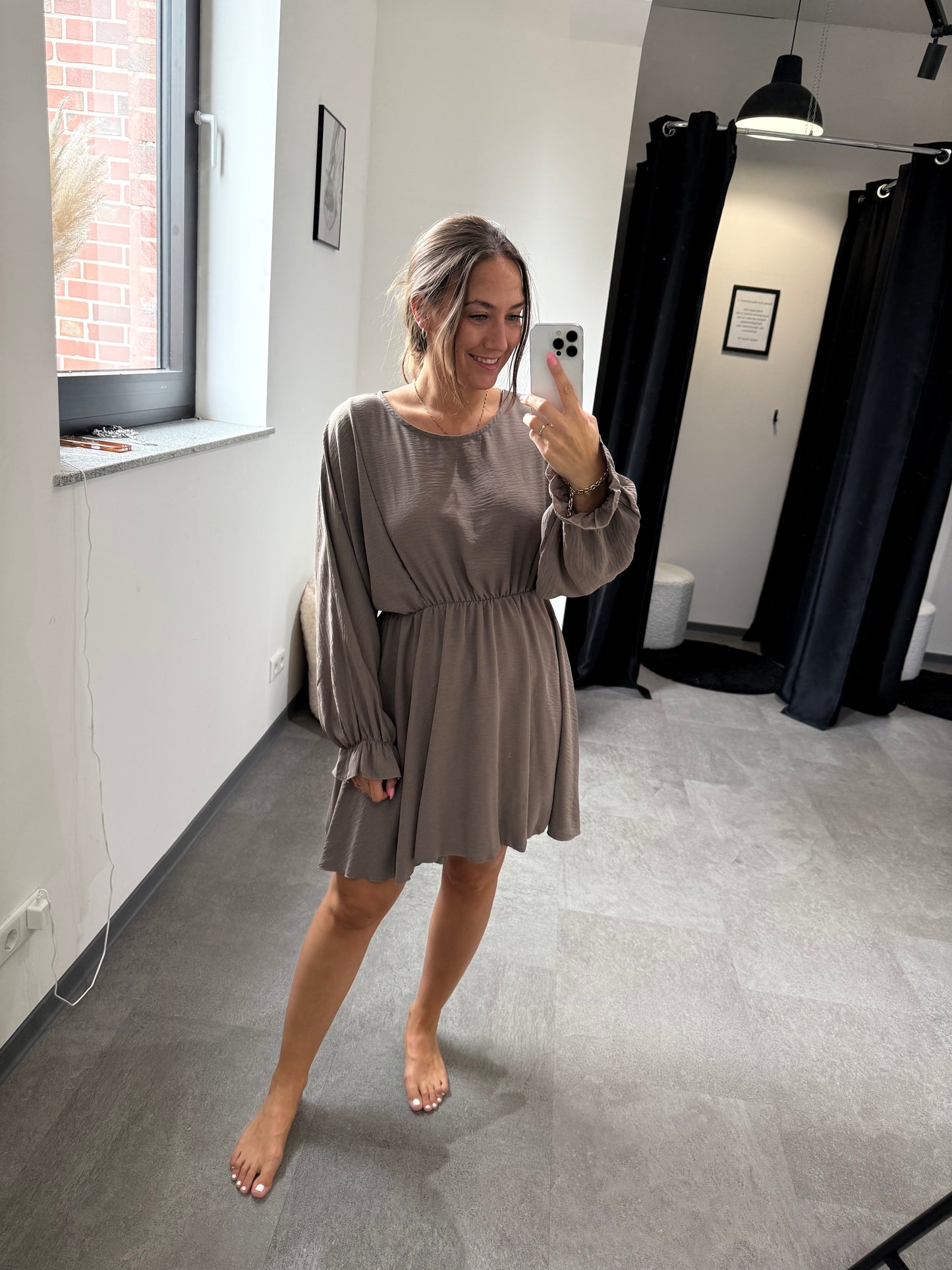 KLEID -8878- TAUPE
