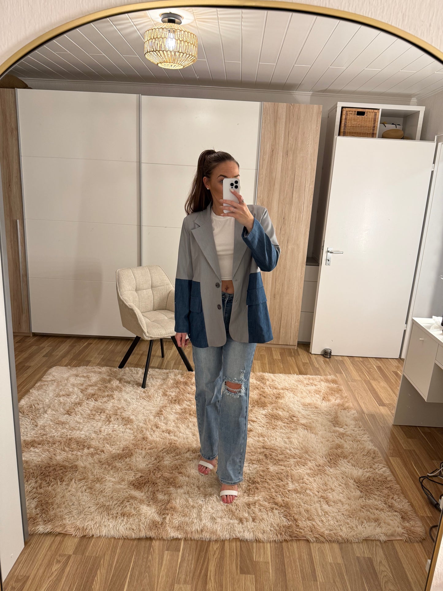 Blazer -1664- grau - Sarahs Modeboutique