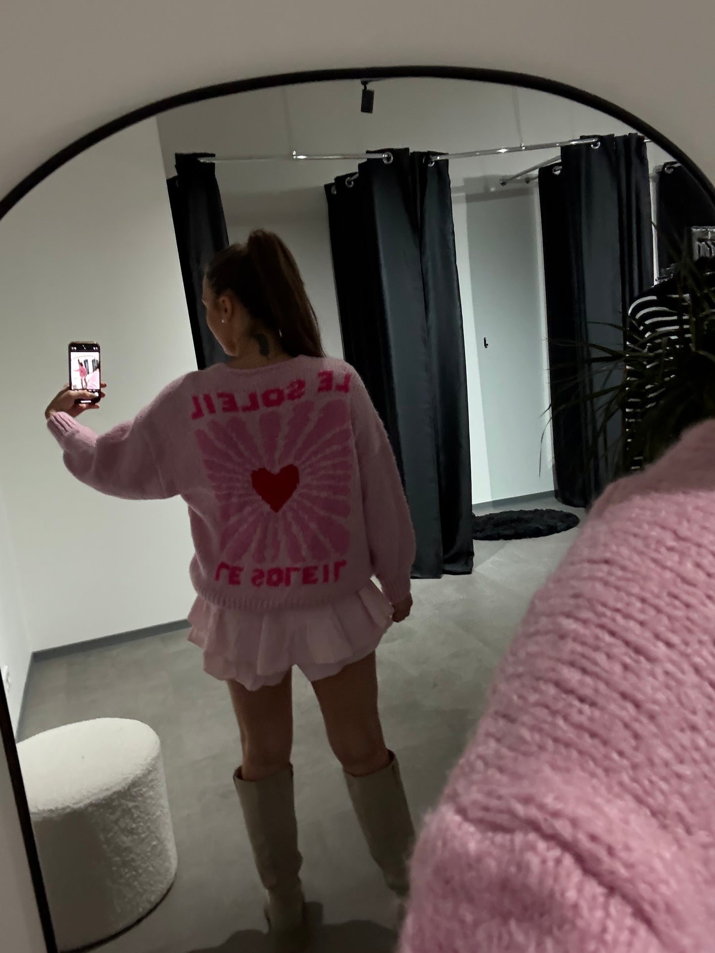 Strickjacke -5436- rosa