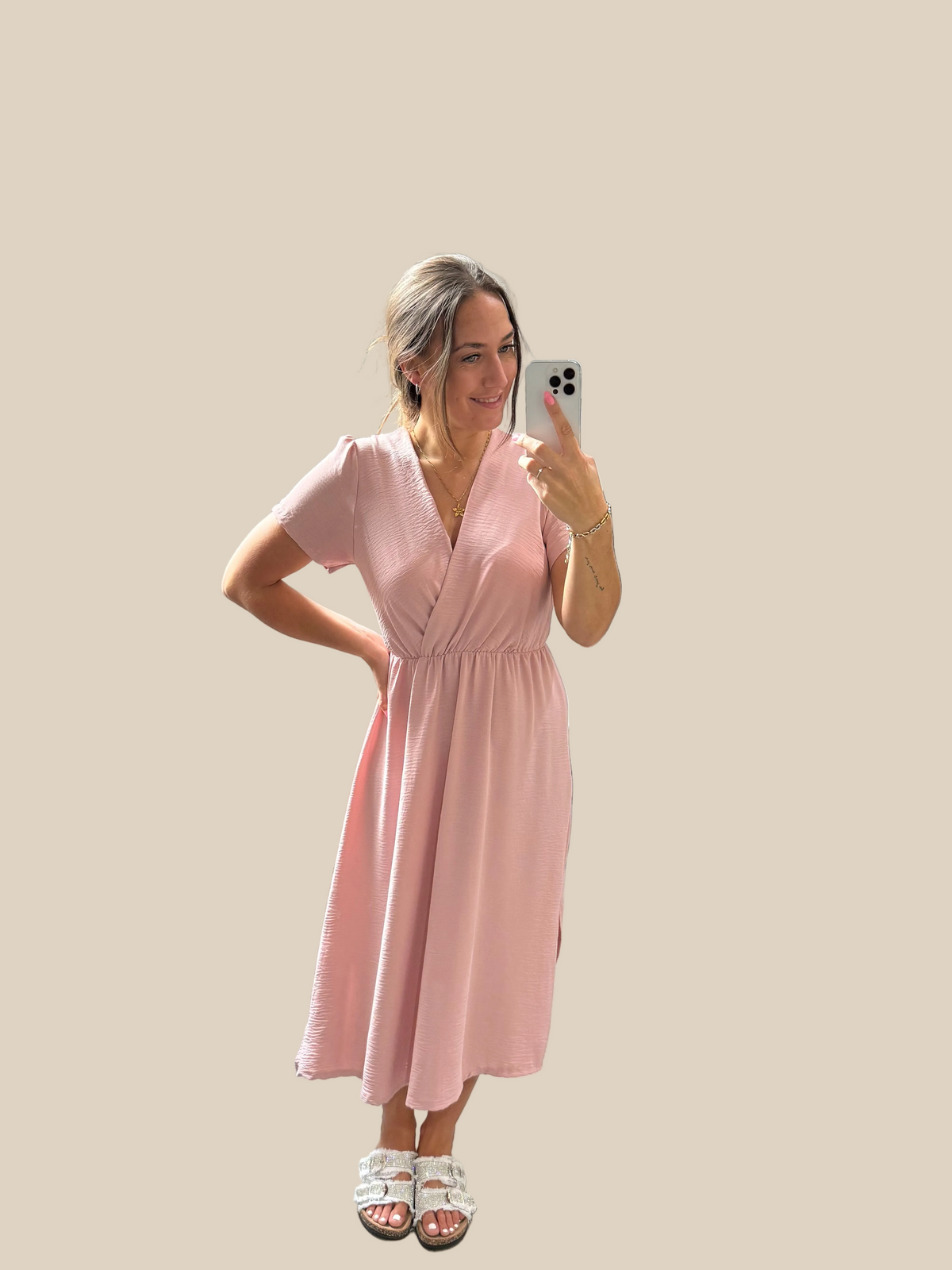 Kleid -3915- altrosa