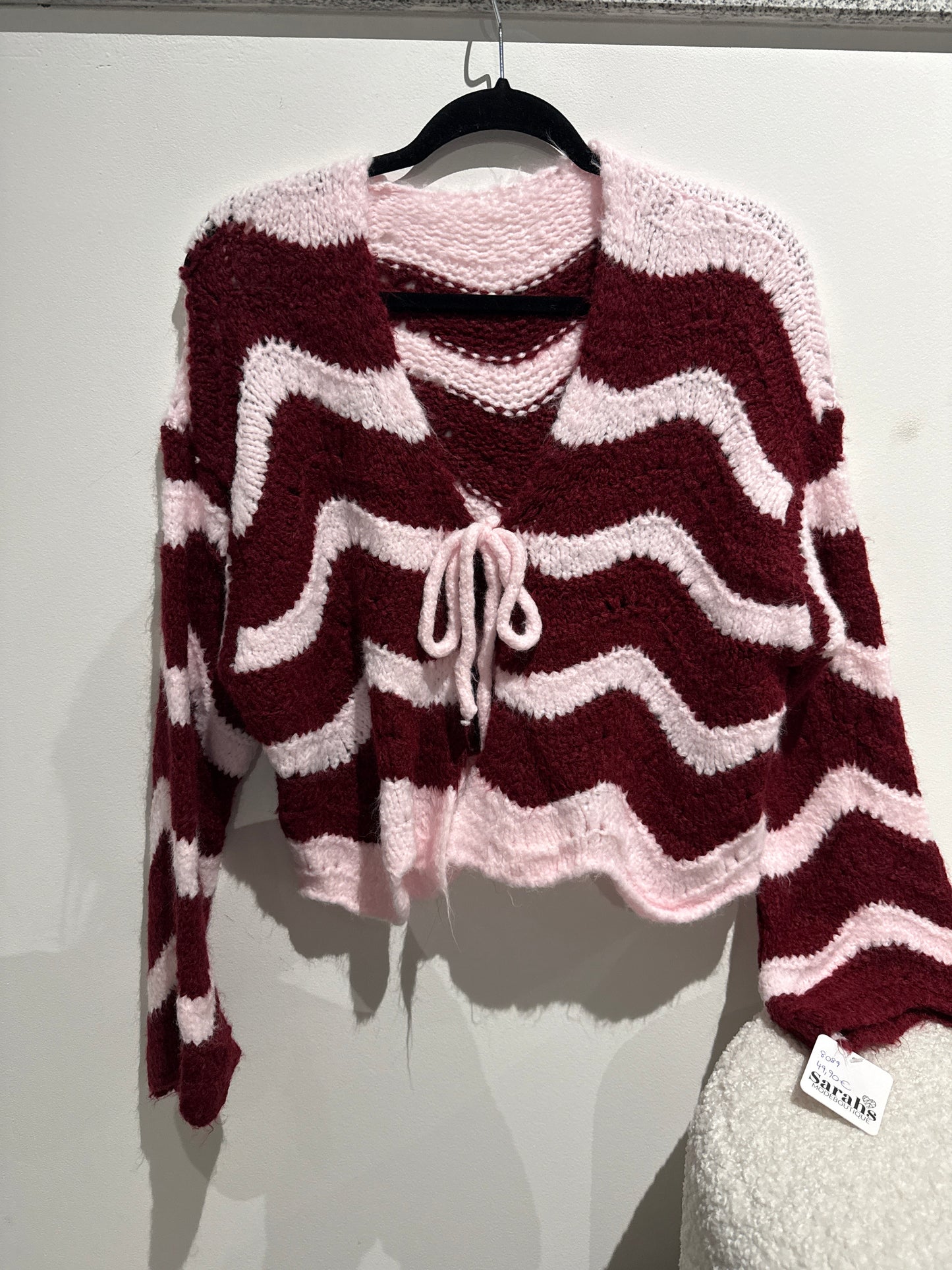 Cardigan -8089- rot/rosa