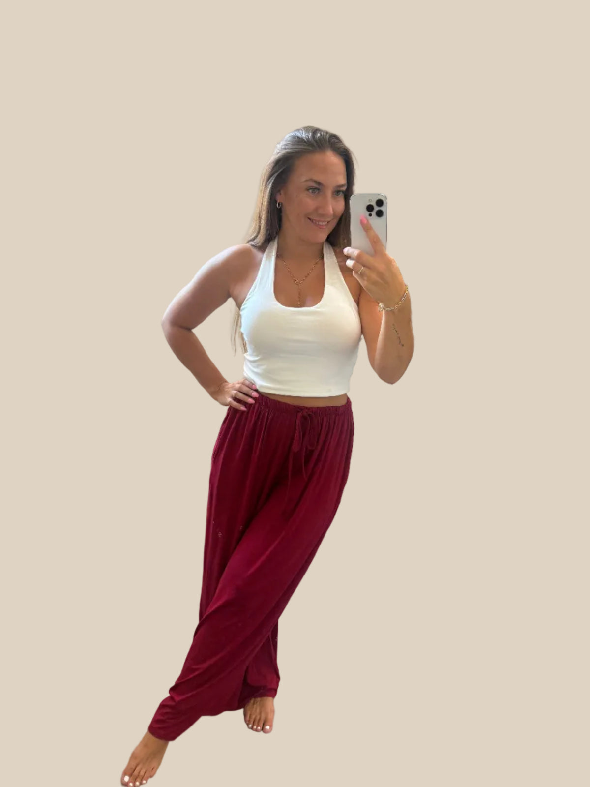 HOSE -1268- rot - Sarahs Modeboutique
