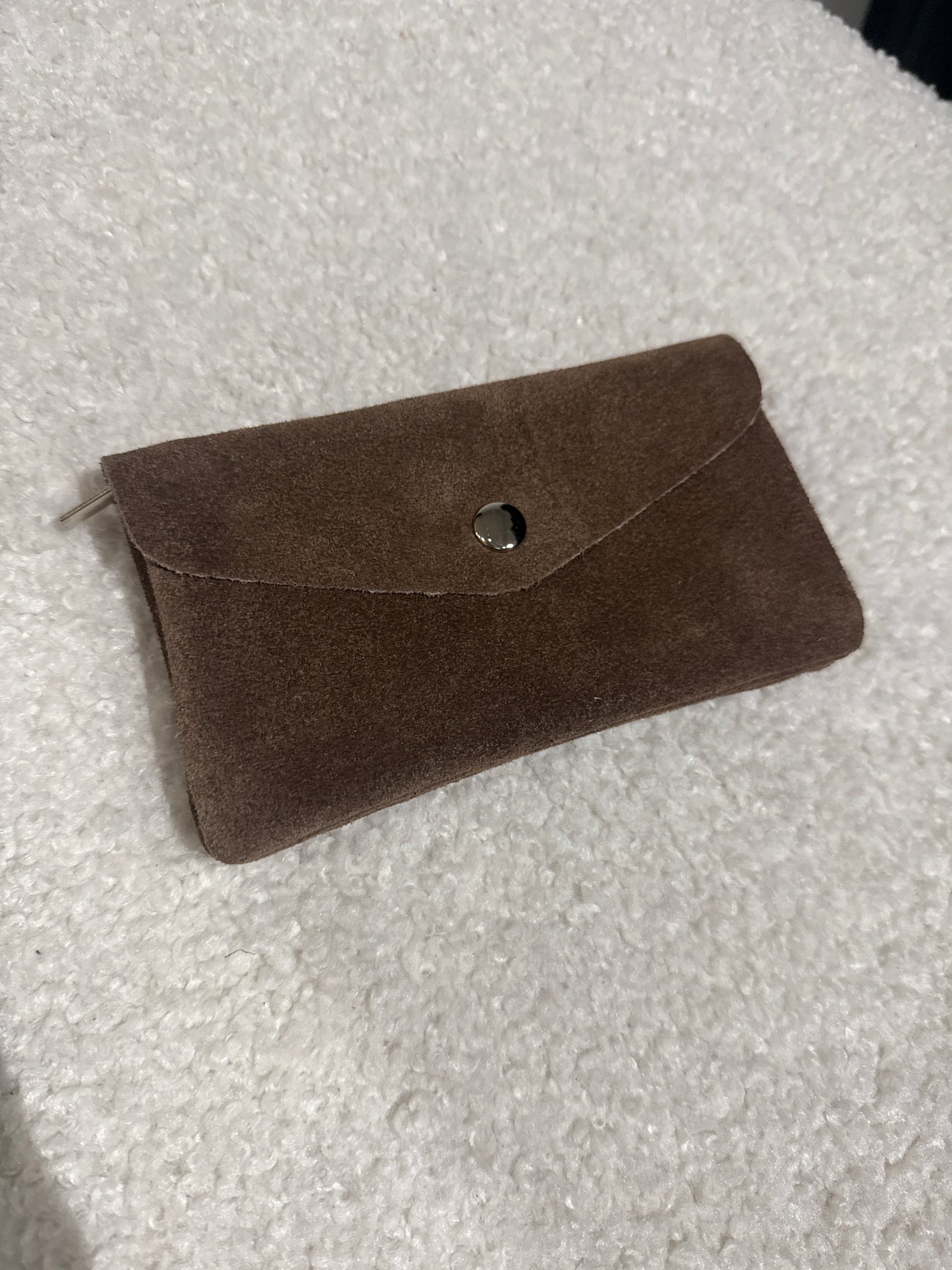 Portmonee Wildleder taupe Gr. - Sarahs Modeboutique