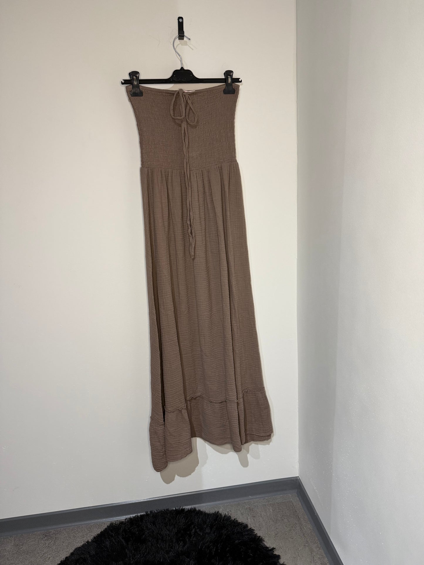 Musselinkleid -4472- taupe
