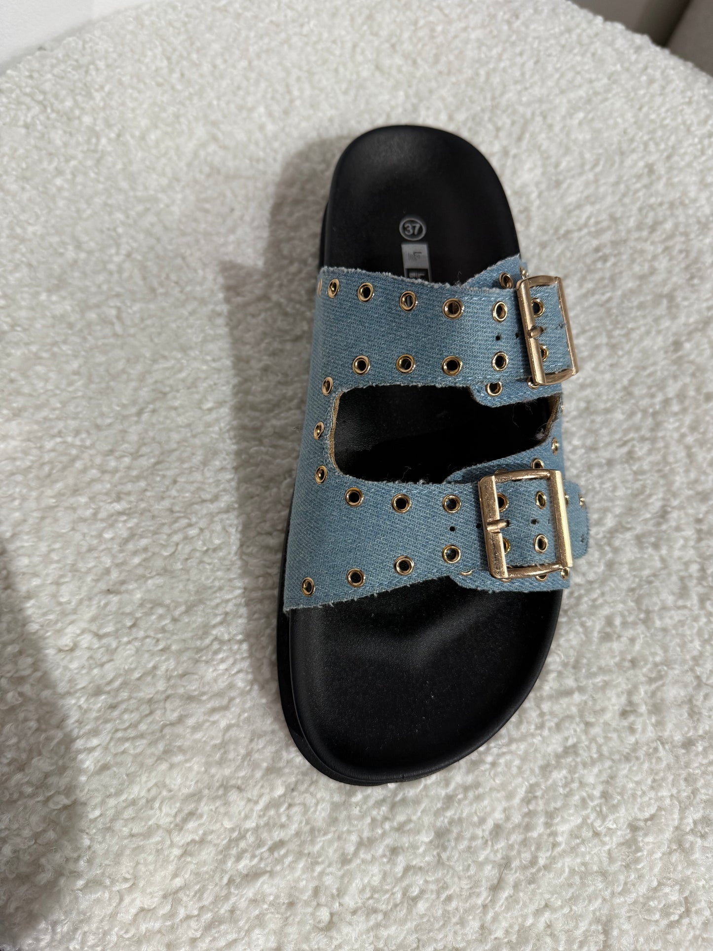Schuh blau Nieten - Sarahs Modeboutique