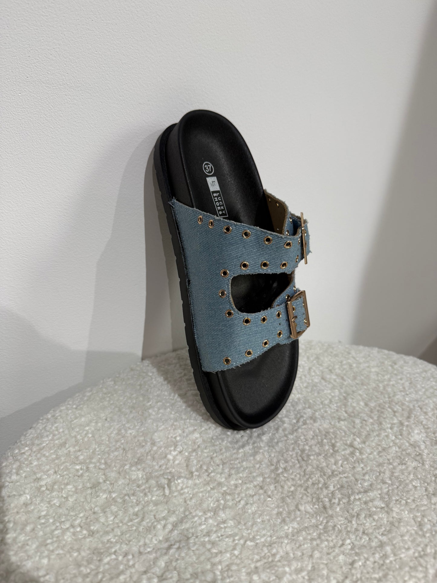 Schuh blau Nieten - Sarahs Modeboutique