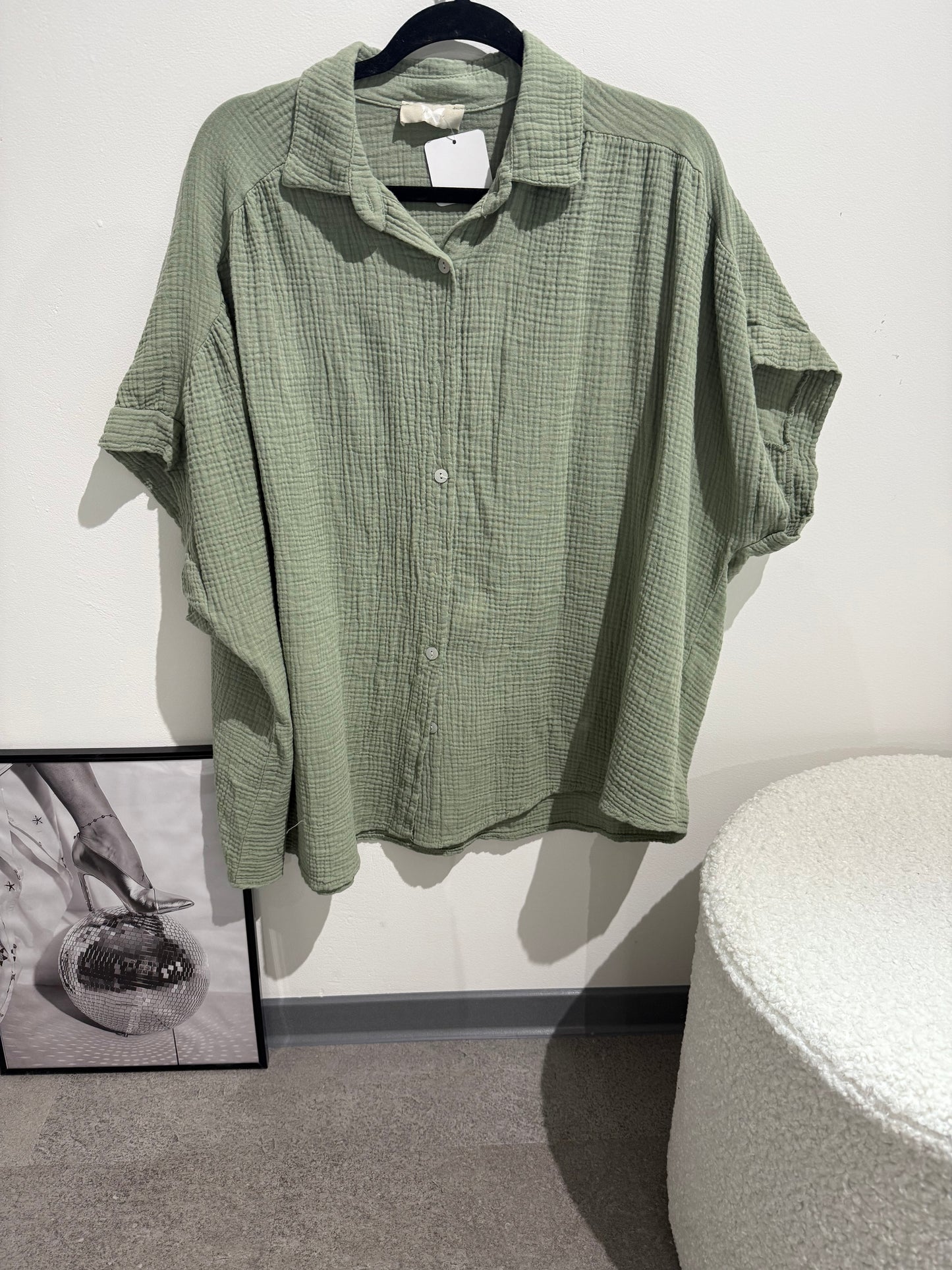 Musselinbluse -3346- mint