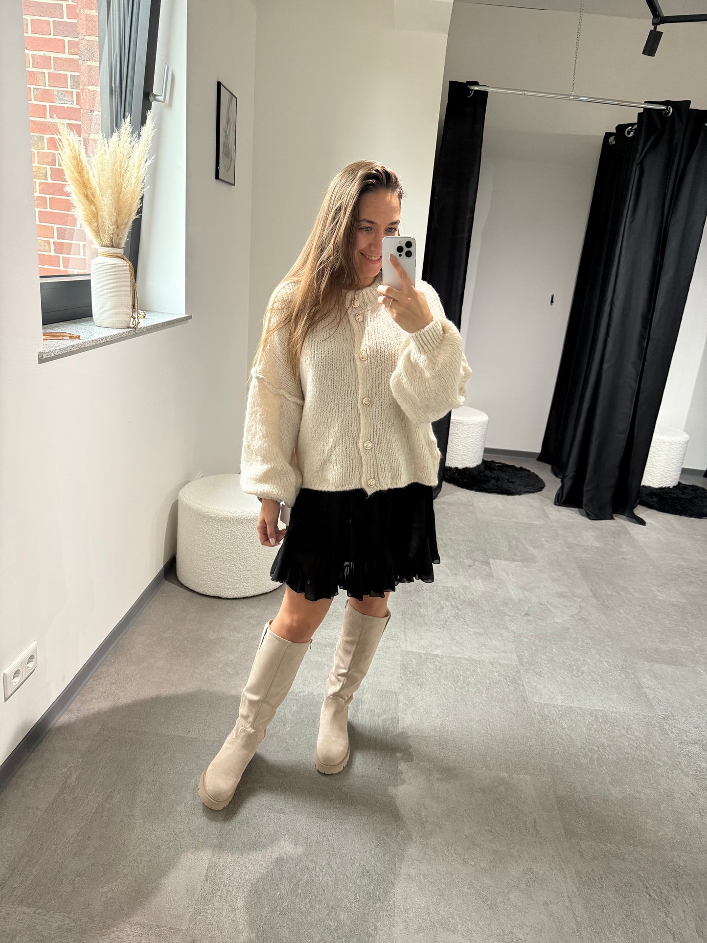 Overzise Pulli -1590- Creme