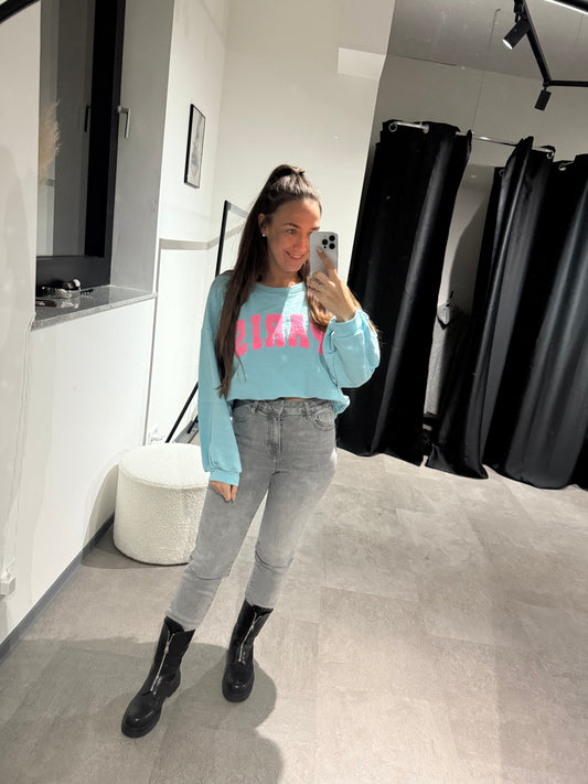 Pullover Paris -8815- Hellblau - Sarahs Modeboutique