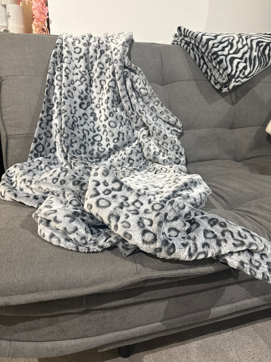 Kuscheldecke mini -Leo- Grau