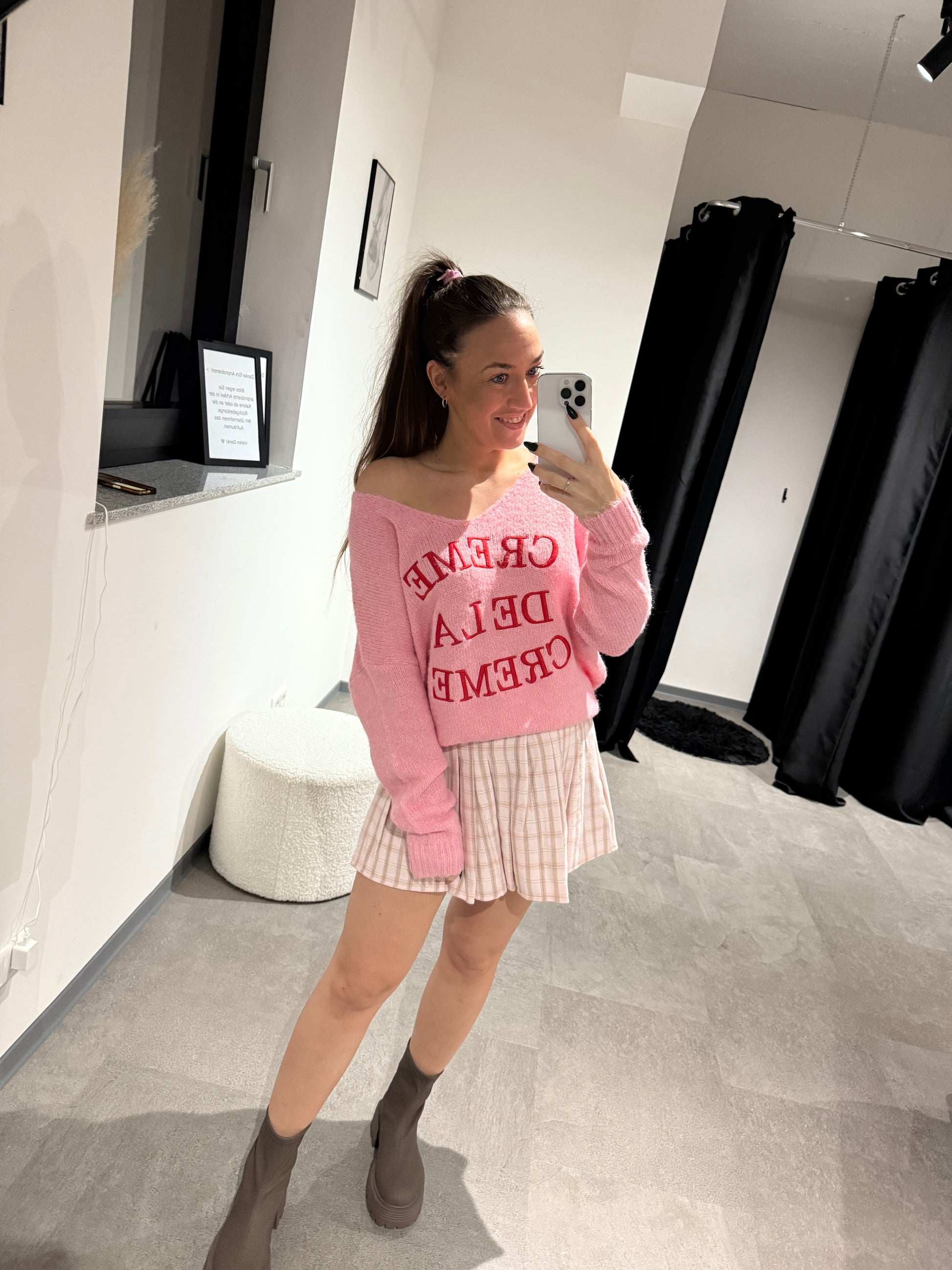 KARIERTER FALTENROCK ROSA -4331- - Sarahs Modeboutique