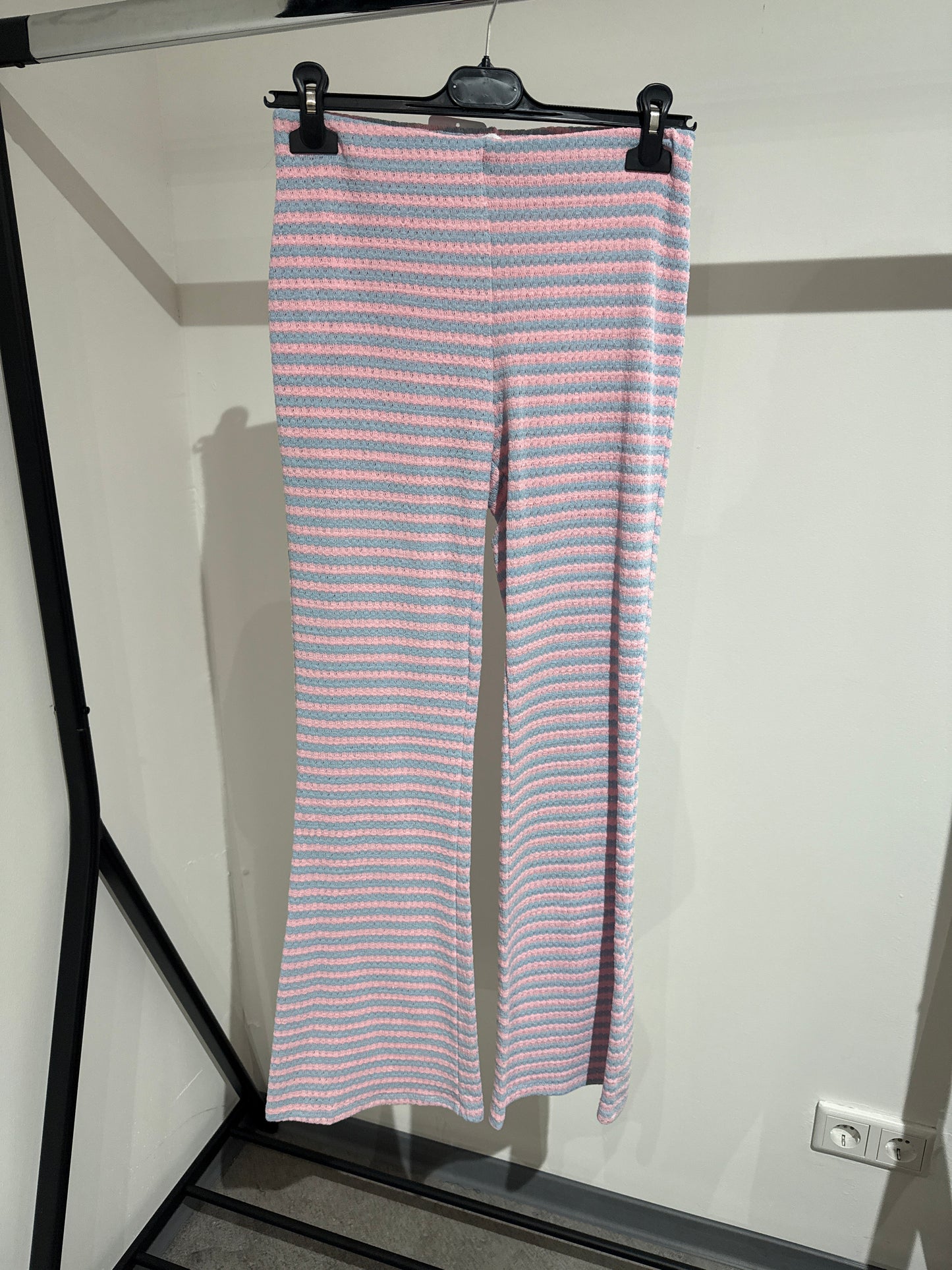 STRICKHOSE -1458- BLAU/ROSA - Sarahs Modeboutique