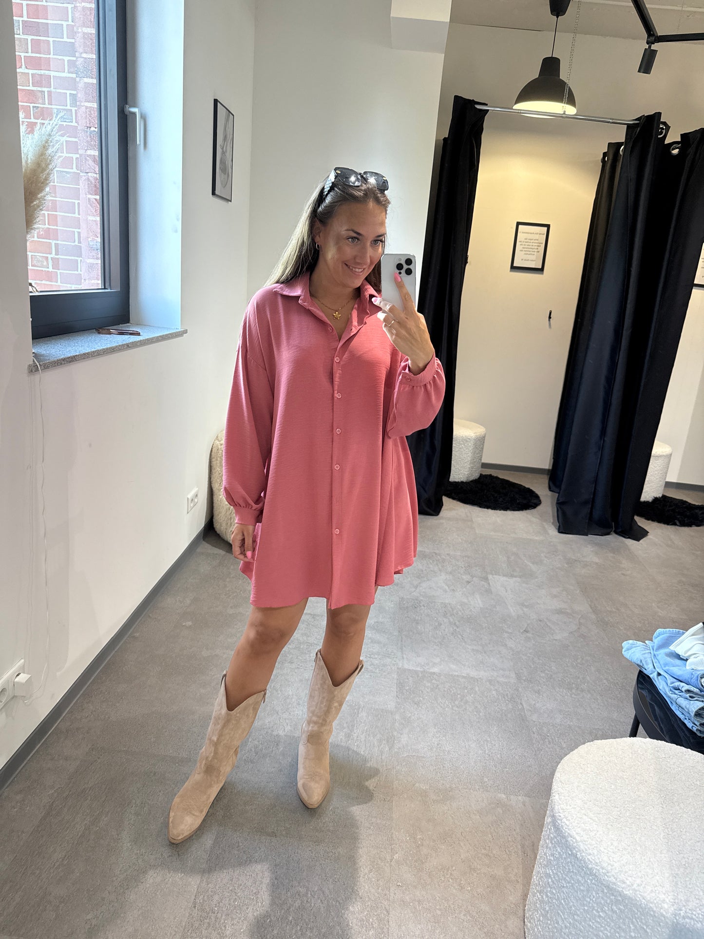 Bluse lang -8811- Beere